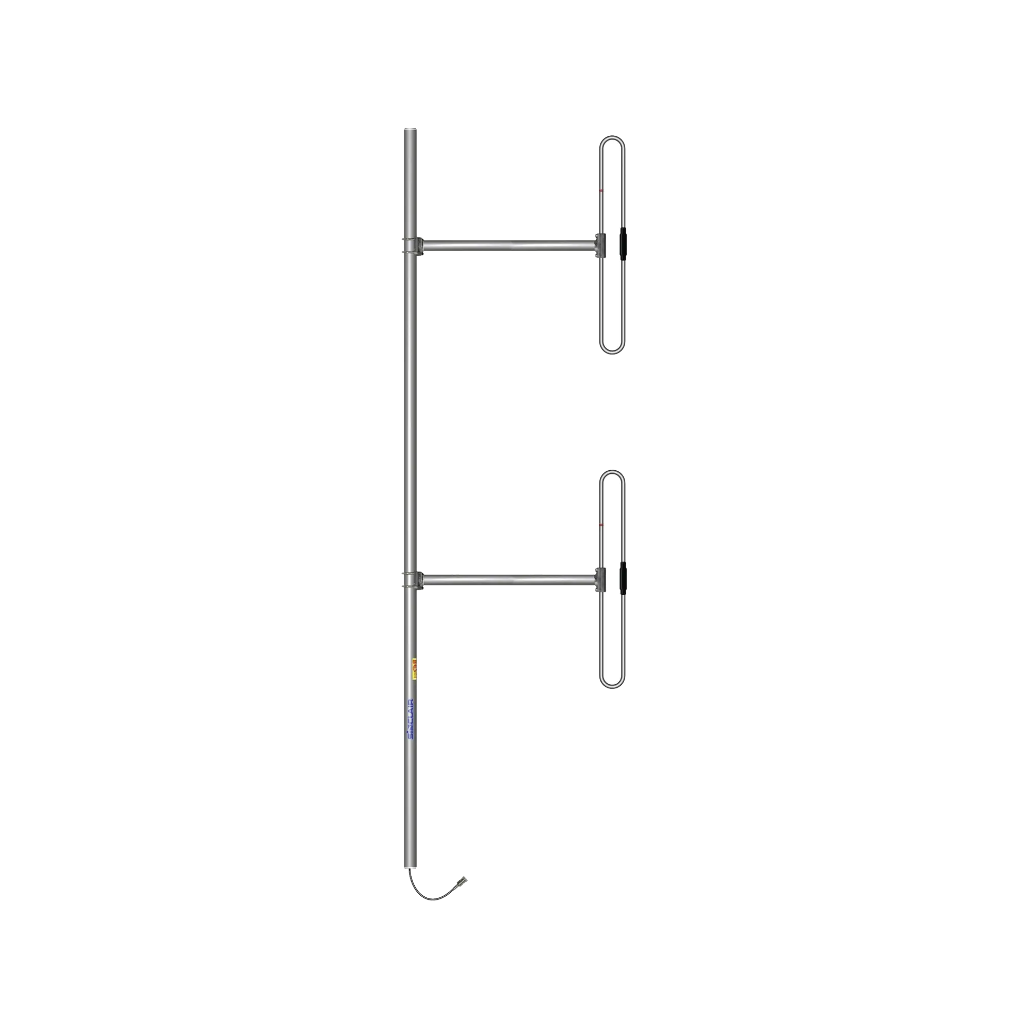Antena Base de 2 Dipolos, 138-174 MHz, 5 dBd, 36 MHz de Ancho de Banda, Bi-direccional, 300 Watt, N Macho, Inclinación Opcional «Tilt» de 0, 2, 4, 6, 8 o 10 Grados.