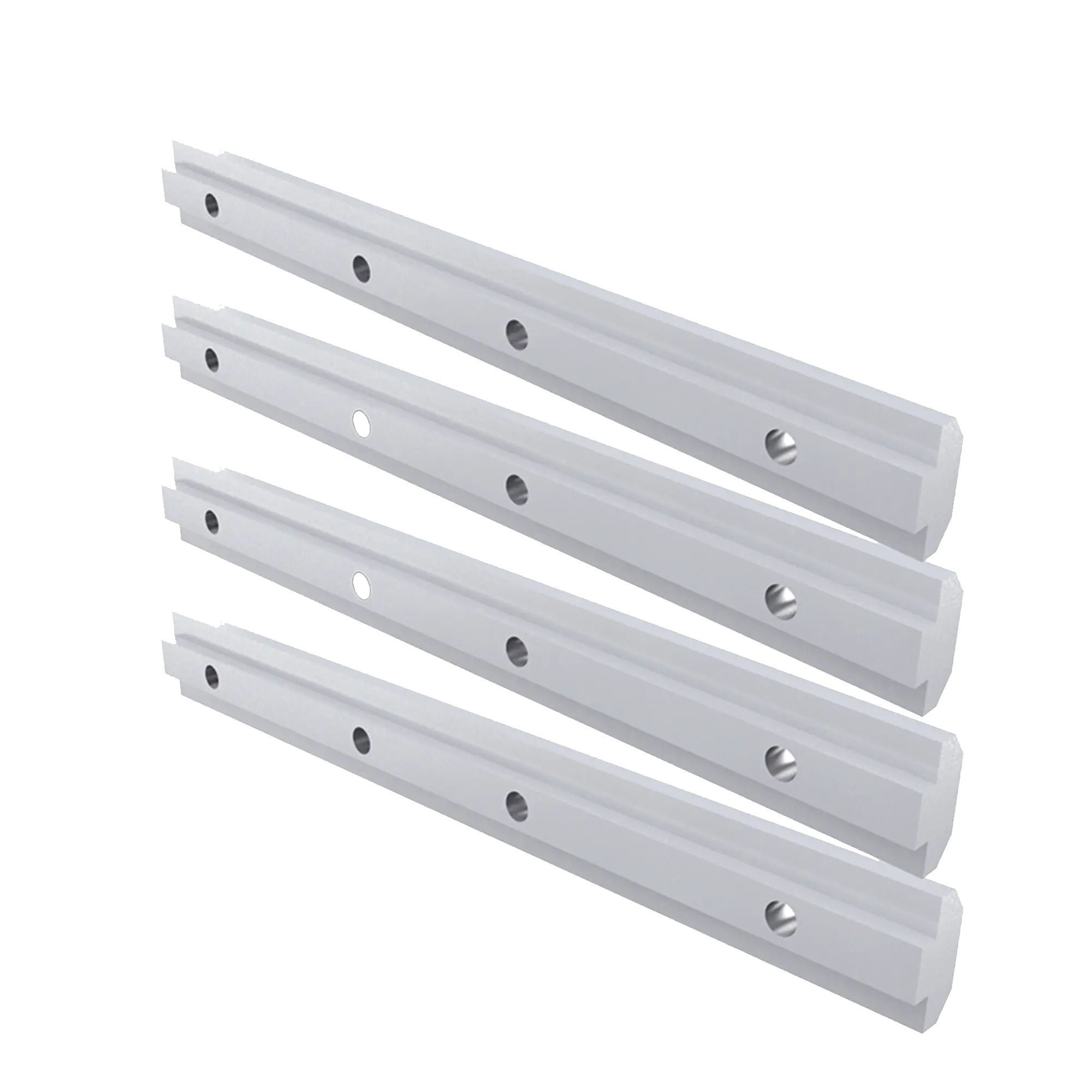 Barras de extensión de riel de aluminio