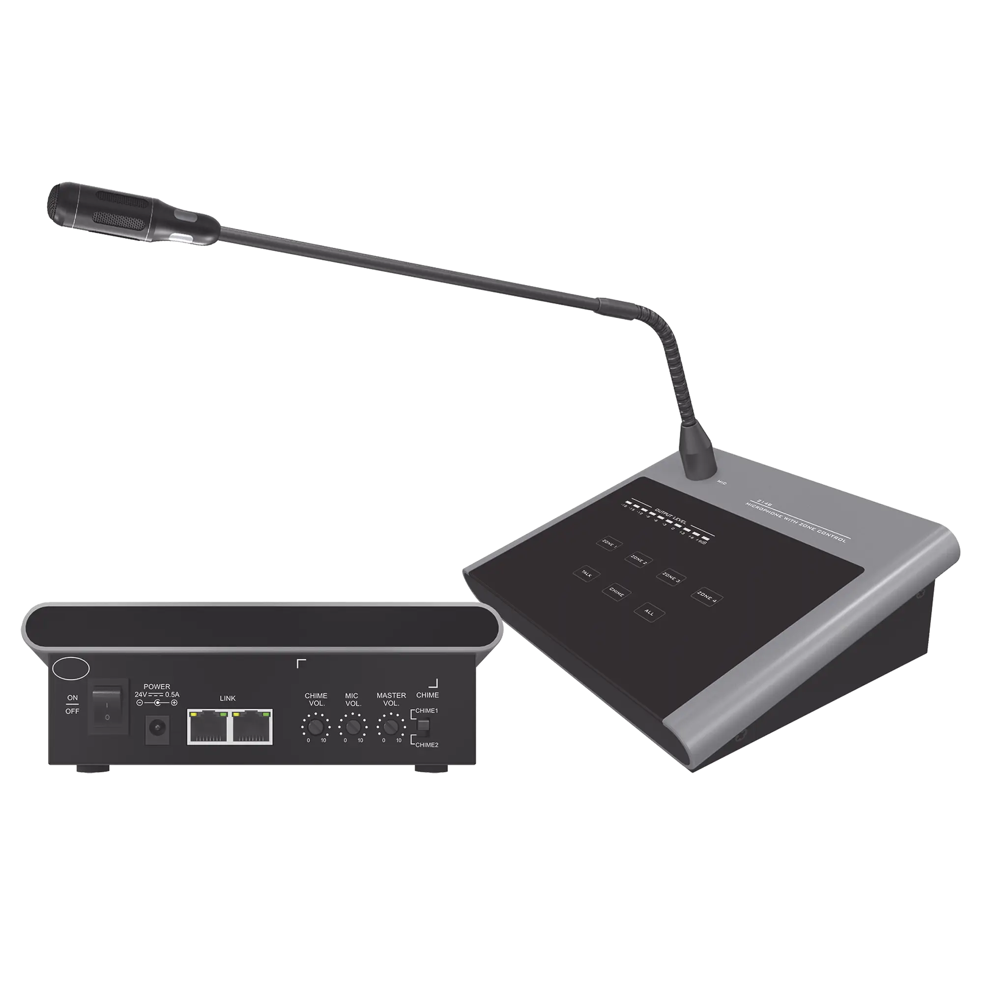 Microfono Remoto de 4 Zonas Para Sistema de Voceo | Compatible Con Amplificadores SF4240UC y SF2240UC