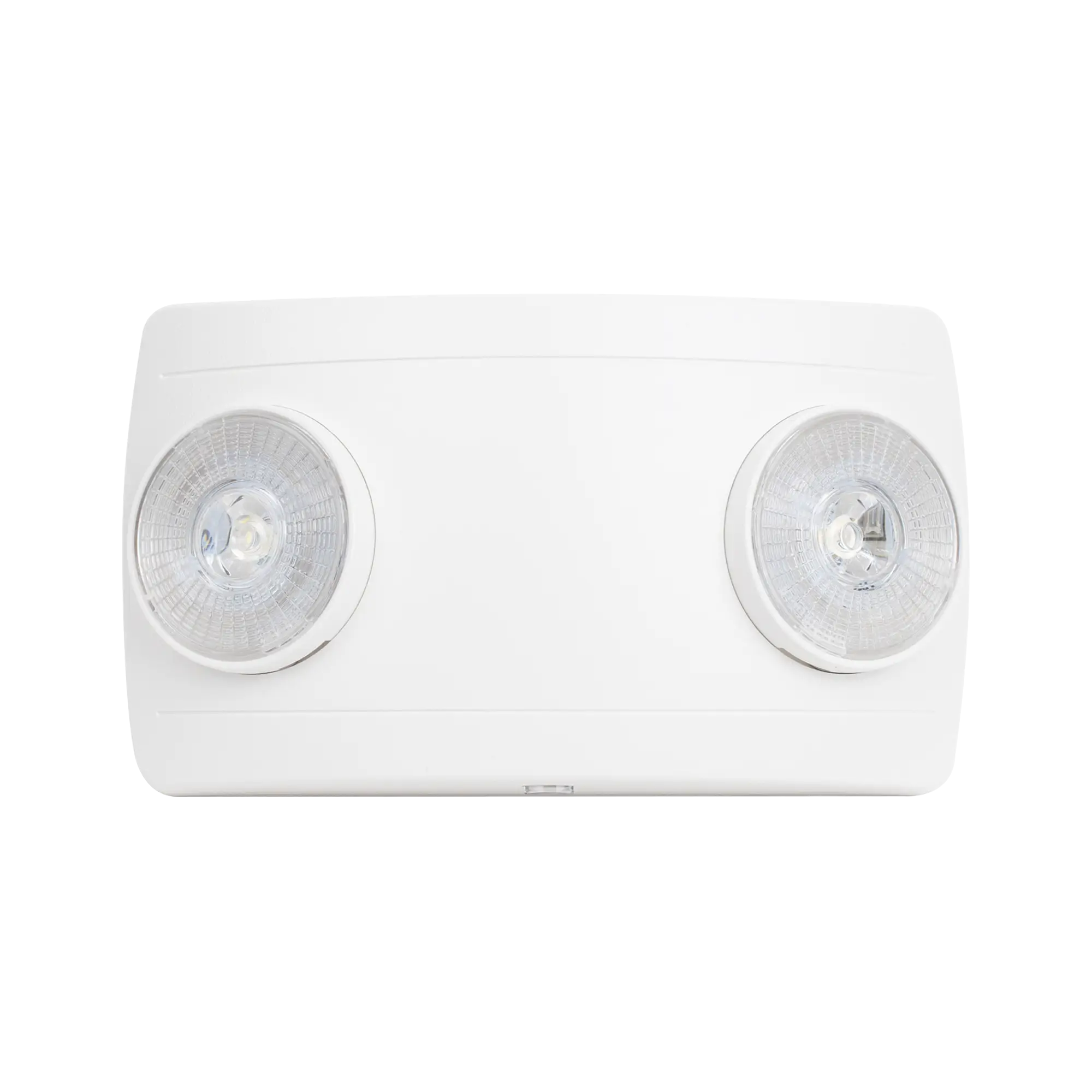 Luz de Emergencia Dual LED ultra compacta/150 lúmenes/Luz fría/Batería de Respaldo Incluida/Botón de test.