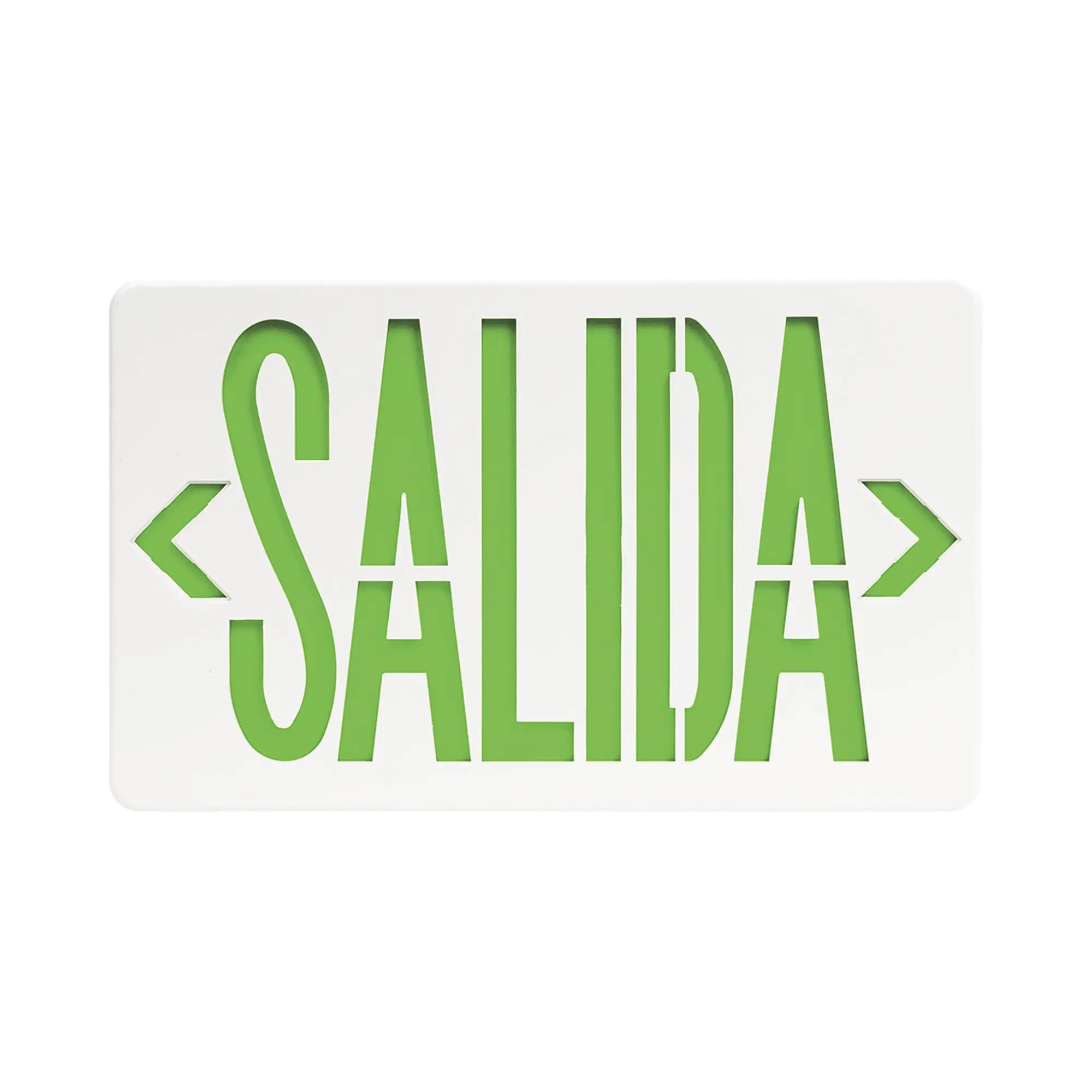 Letrero LED DUAL de SALIDA Universal con alto brillo/uso en pared, lateral o techo/Batería de Respaldo Incluida.