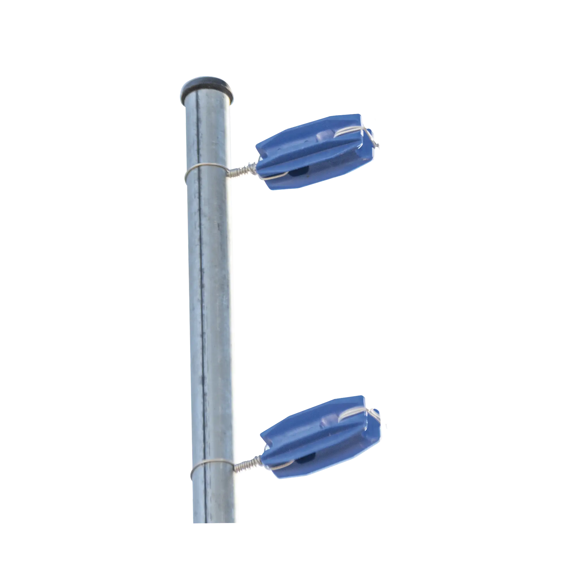 Aislador de color Azul para postes de esquina de alta Resistencia con Anti UV de uso en cercos eléctricos