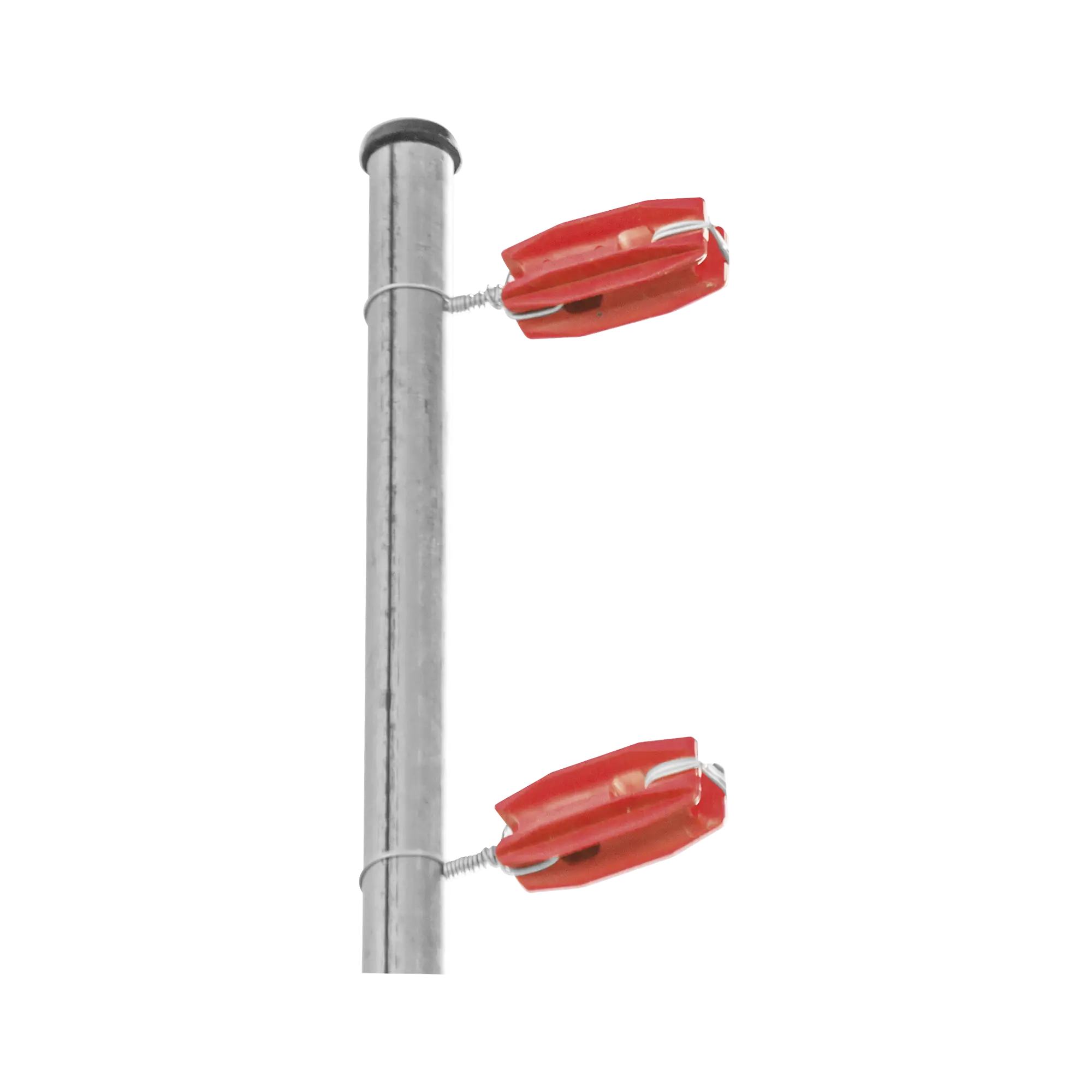 Aislador de color Rojo para postes de esquina de alta Resistencia con Anti UV de uso en cercos eléctricos