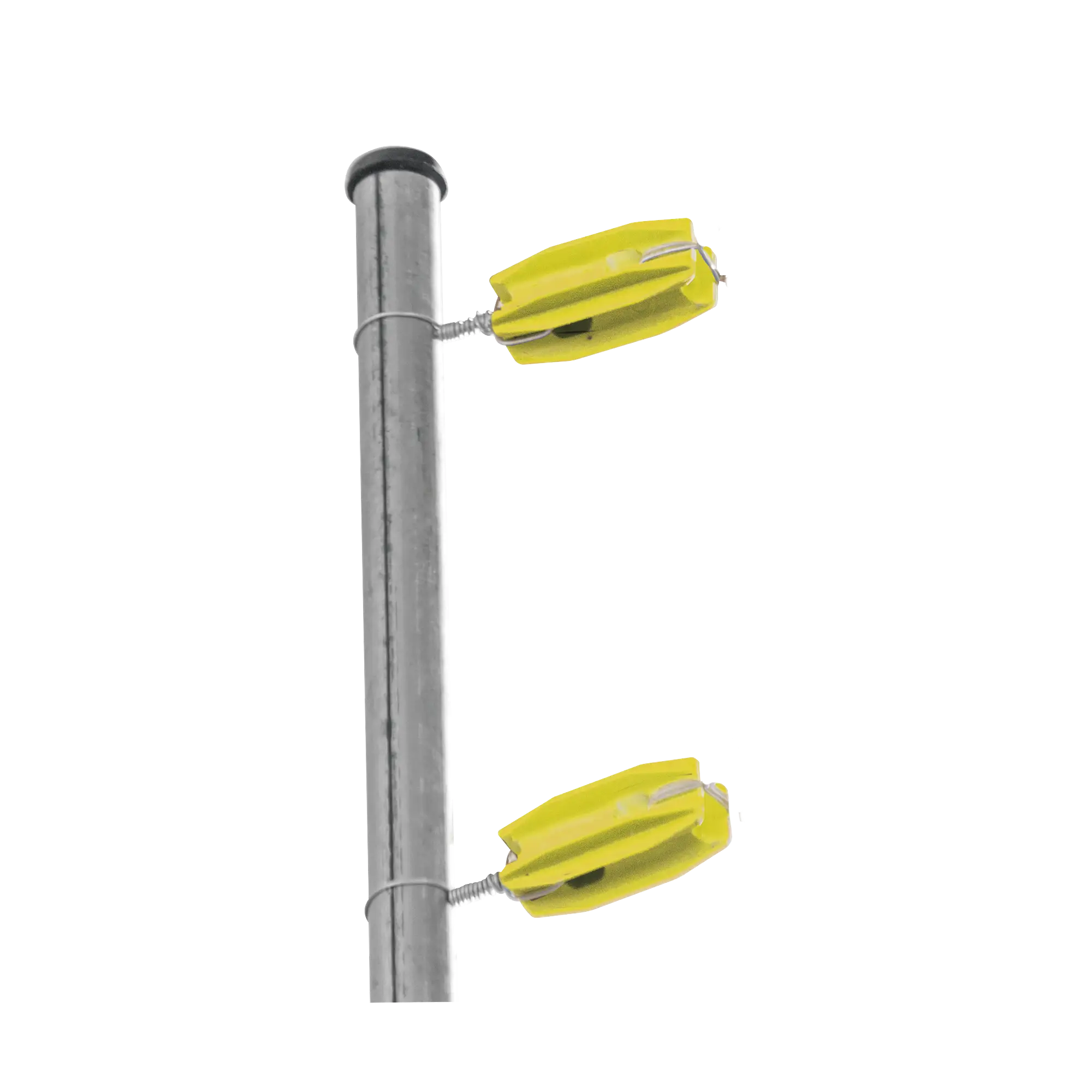 Aislador de color Amarillo para postes de esquina de alta Resistencia con Anti UV de uso en cercos eléctricos