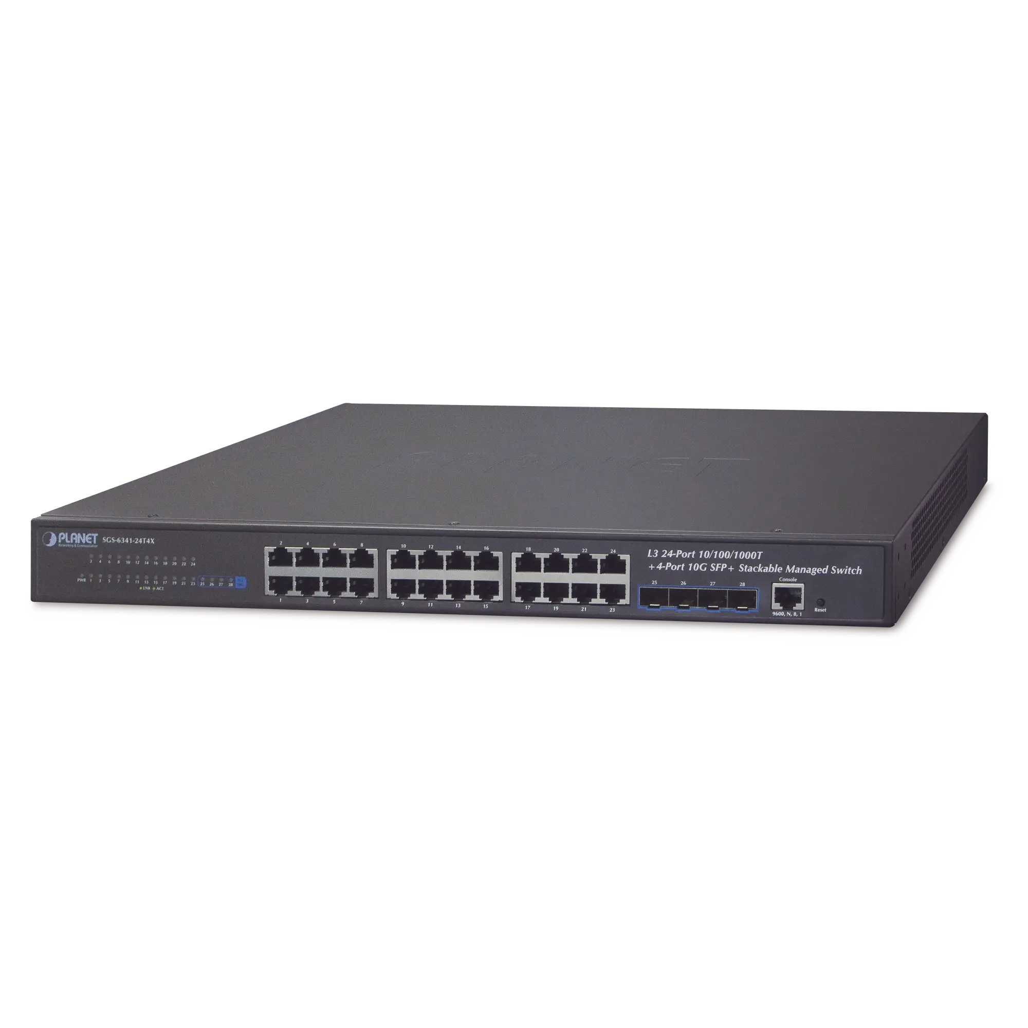 Switch Administrable Capa 3, 24-Puertos 10/100/1000T + 4-Puertos 10G SFP+, Apilable