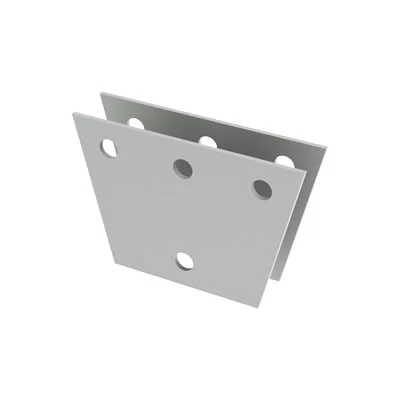 Par de Placas Igualadoras de con Perforaciones para 3 Retenidas. Galvanizado Electrolítico.