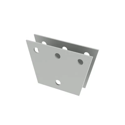 Par de Placas Igualadoras de con Perforaciones para 3 Retenidas. Galvanizado por Inmersión en Caliente.