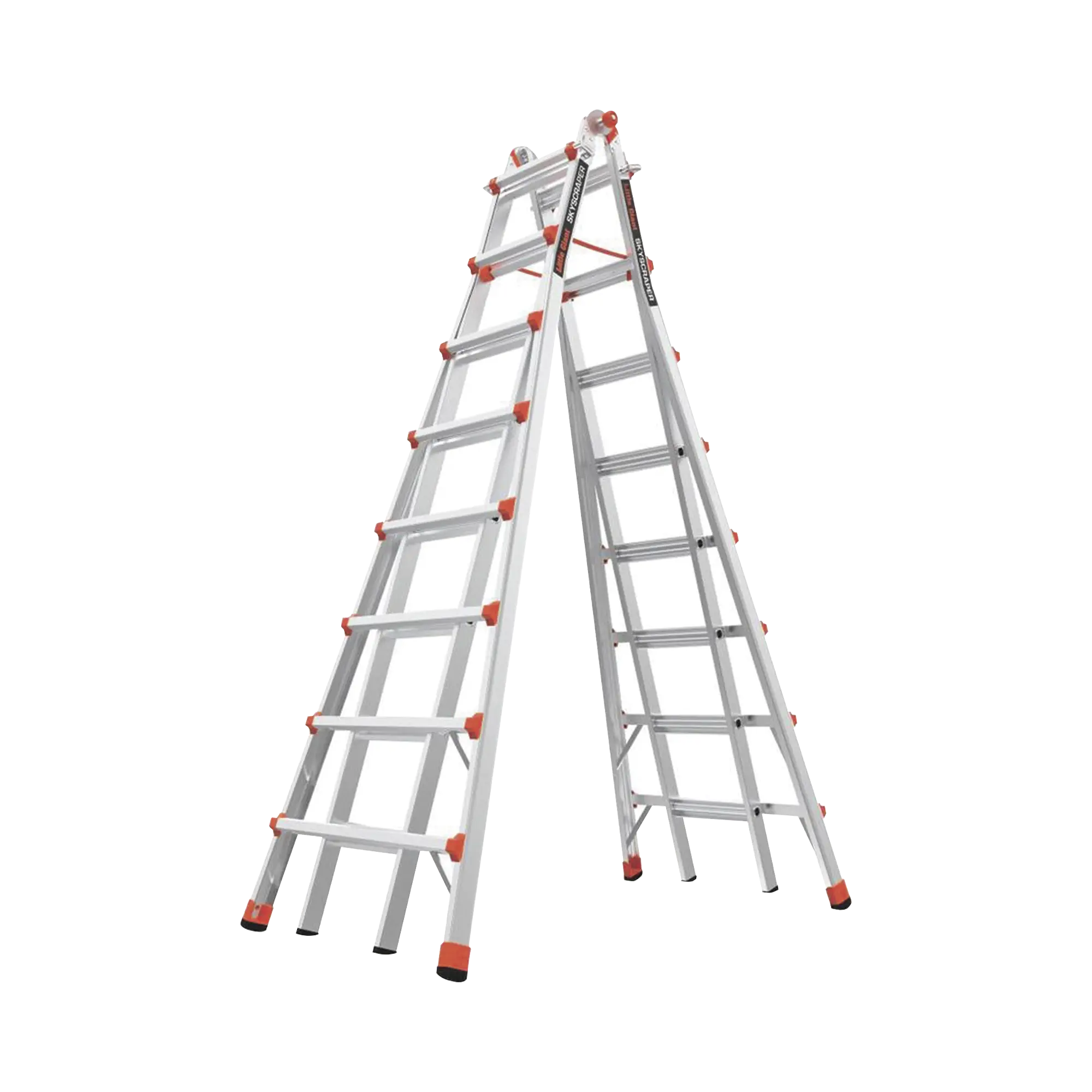 Escalera telescópica en «A» de 4.5 metros de aluminio.