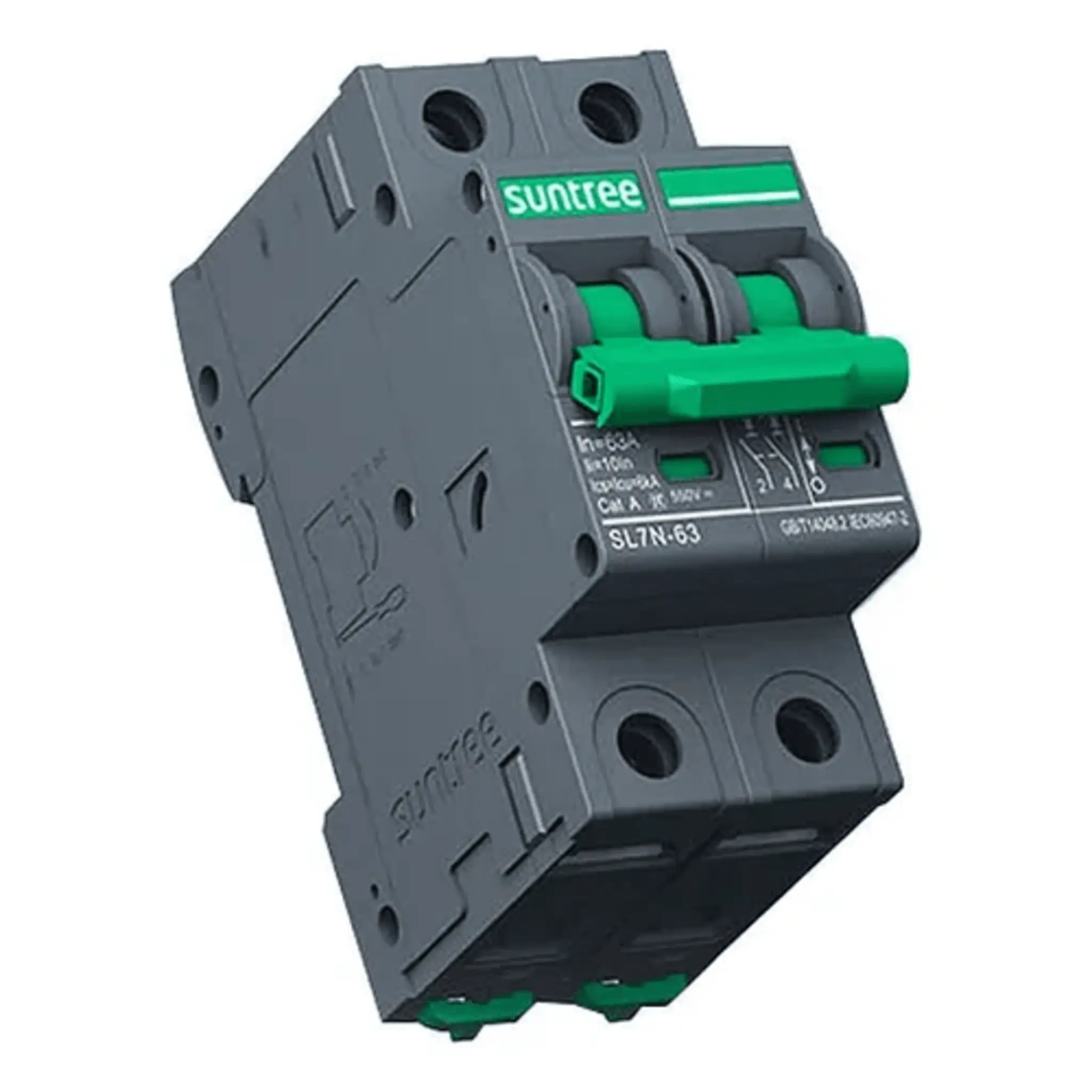 Protecci贸n T茅rmica/ Interruptor 2P, 32 A, Corriente Directa 800 Vcc para Aplicaci贸n Fotovoltaica Montaje Riel DIN
