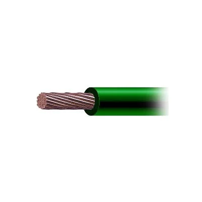 Cable Eléctrico de Cobre Recubierto THW-LS Calibre 4 AWG 19 Hilos Color Verde (100 metros)