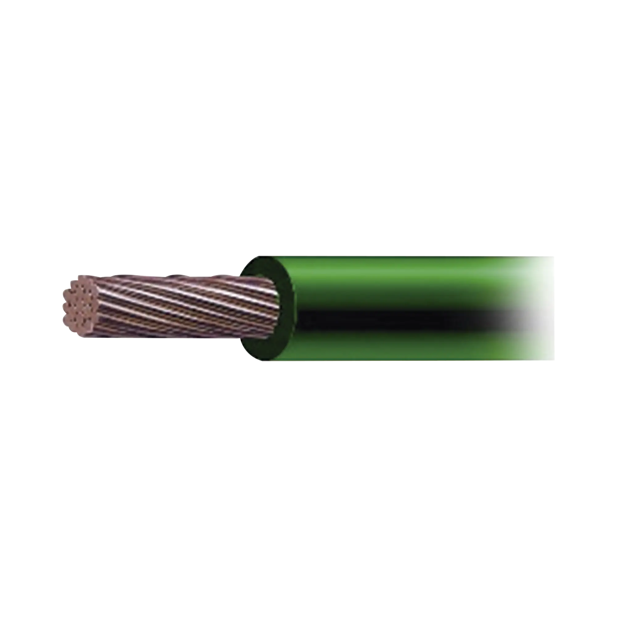Cable de Cobre Recubierto THW-LS Calibre 4 AWG 19 Hilos Color Verde (500 Metros)