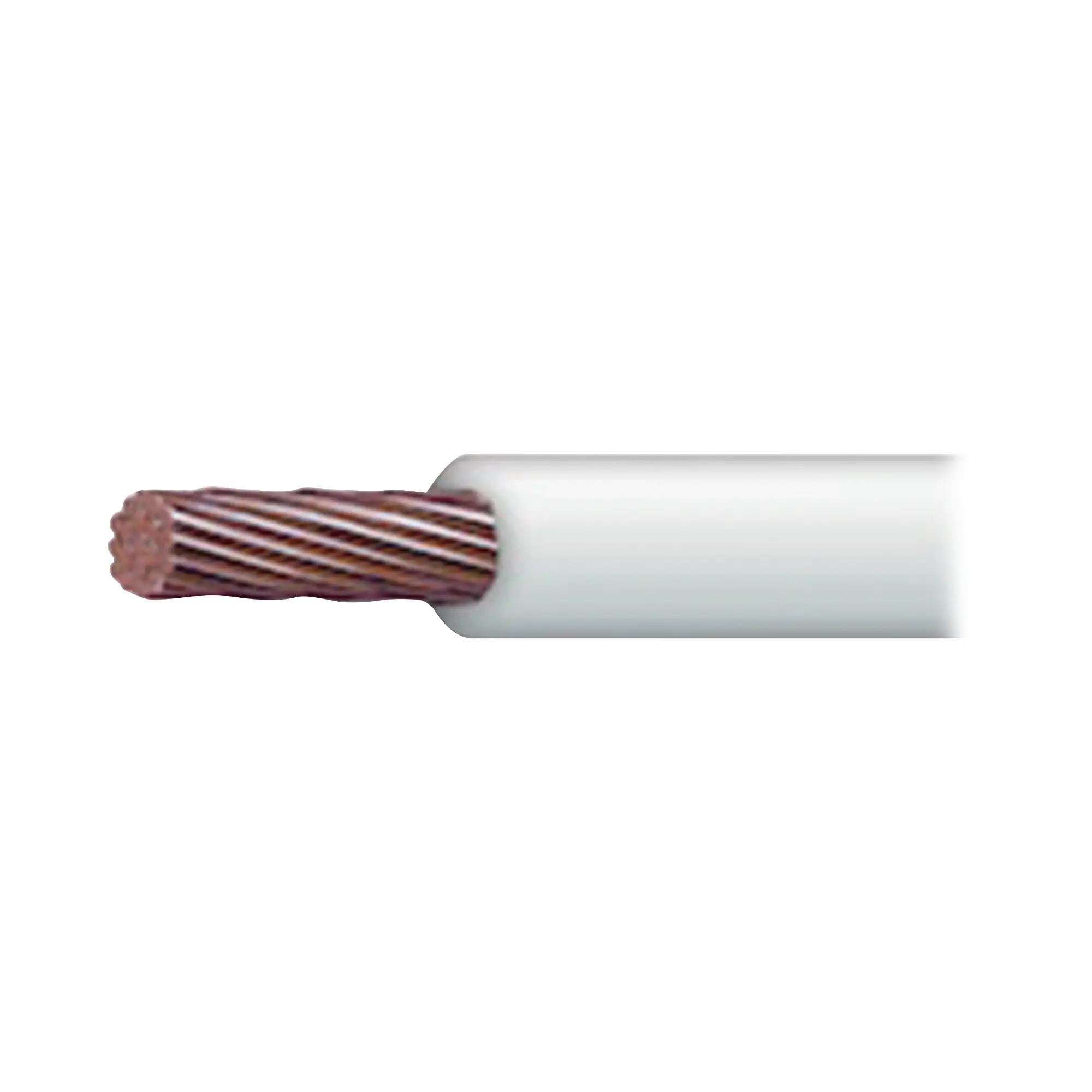 Cable Eléctrico de Cobre Recubierto THW-LS Calibre 4 AWG 19 Hilos Color Blanco (100 metros)