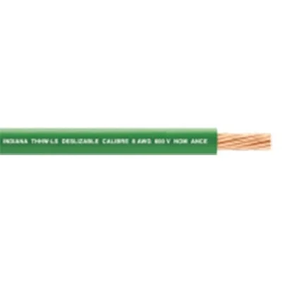 (SLY303) Cable 8 awg color verde,Conductor de cobre suave cableado. Aislamiento de PVC, autoextinguible. (Venta por Metro)