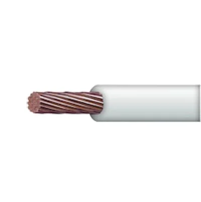 Cable Eléctrico 8 awg color blanco,Conductor de cobre suave cableado. Aislamiento de PVC, autoextinguible. BOBINA 100 MTS