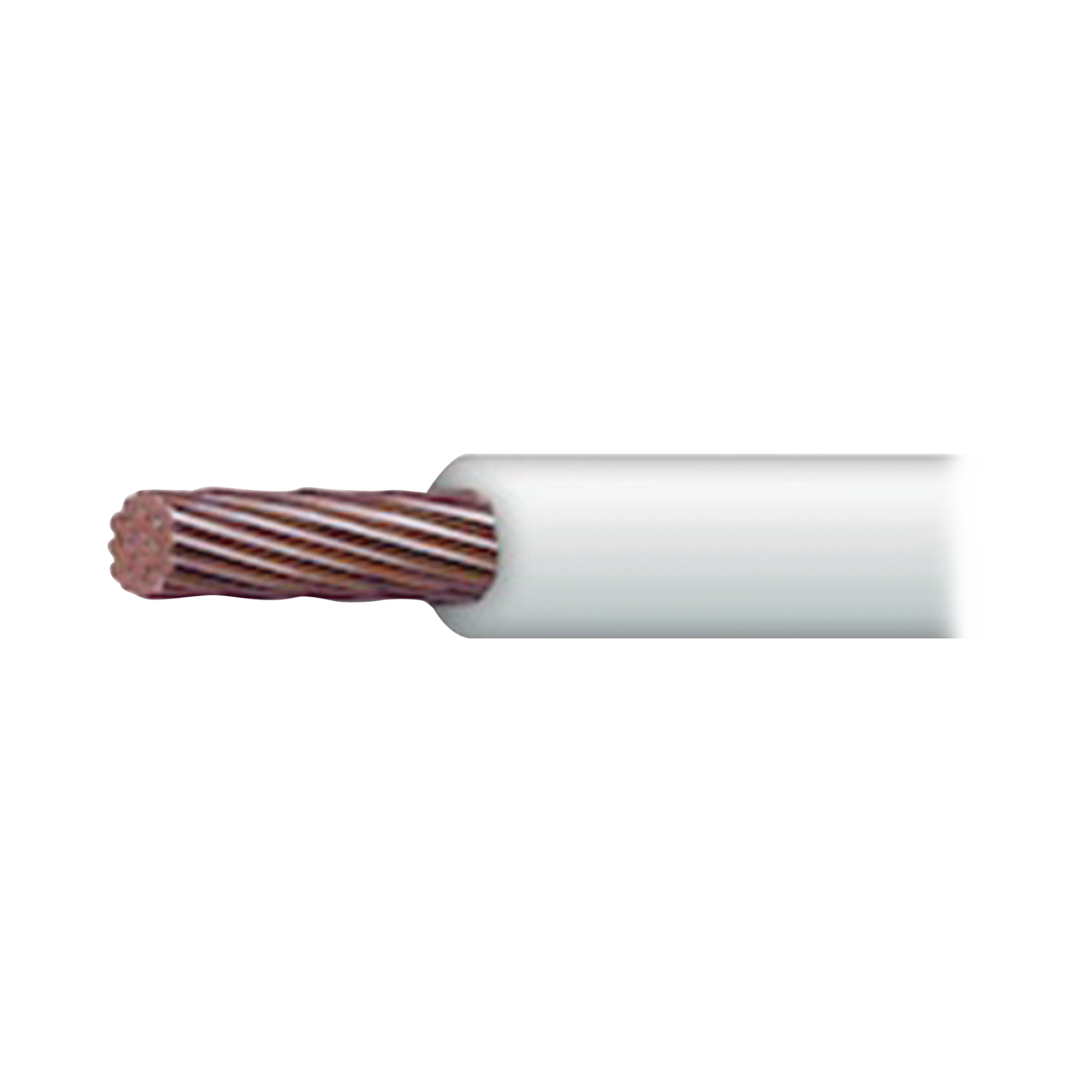 Cable Eléctrico 16 awg color blanco, Conductor de cobre suave cableado. Aislamiento de PVC, auto-extinguible.BOBINA de 100 MTS