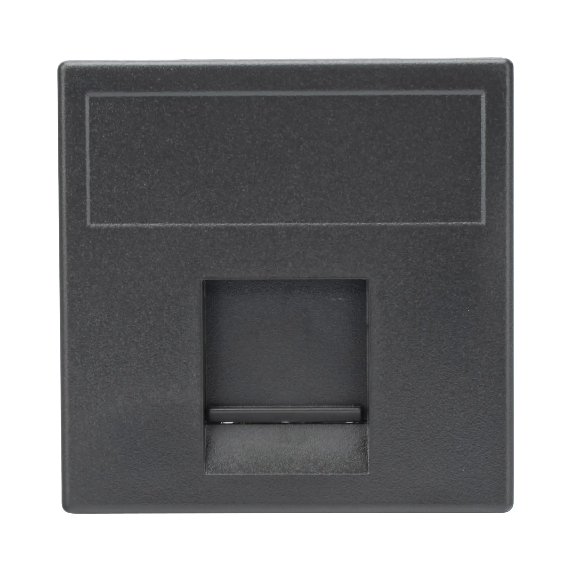 Módulo Color Negro con 1 Espacio para Jack Keystone con Guardapolvo para las cajas de escritorio Ofiblock y Teleblock / (K76/14)