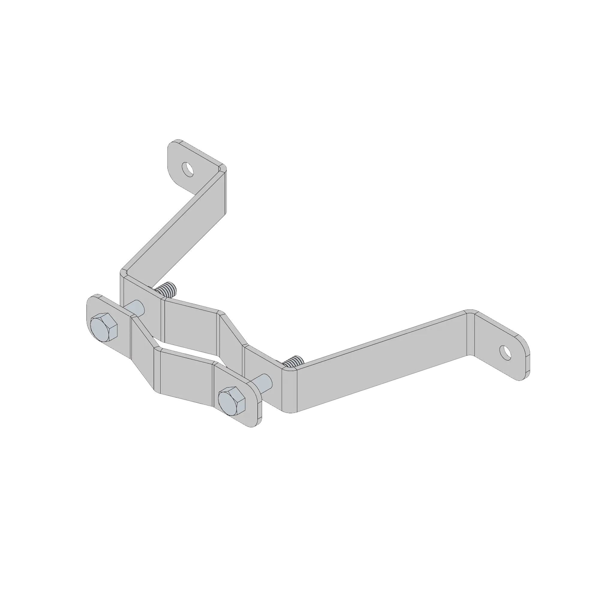 Herraje de Pared Liviano (1 pza) para Sujeción de Mástil  1″ a 1-3/4″.