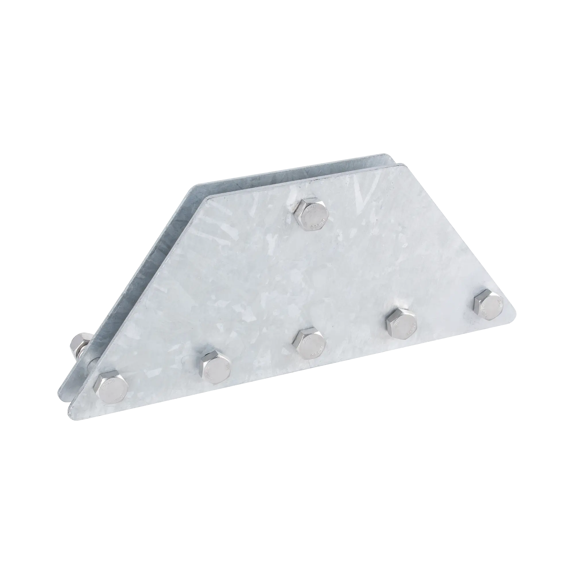 Placas igualadoras con tornillería y separadores, para 6 retenidas. Galvanizado en inmersión.