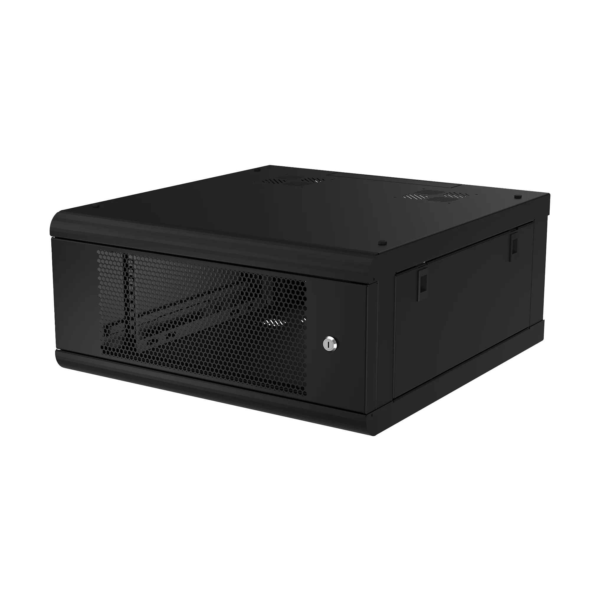 Gabinete de Pared con Puerta Perforada, 635mm de Profundidad, 4U Rack de 19 in, Acero Reforzado