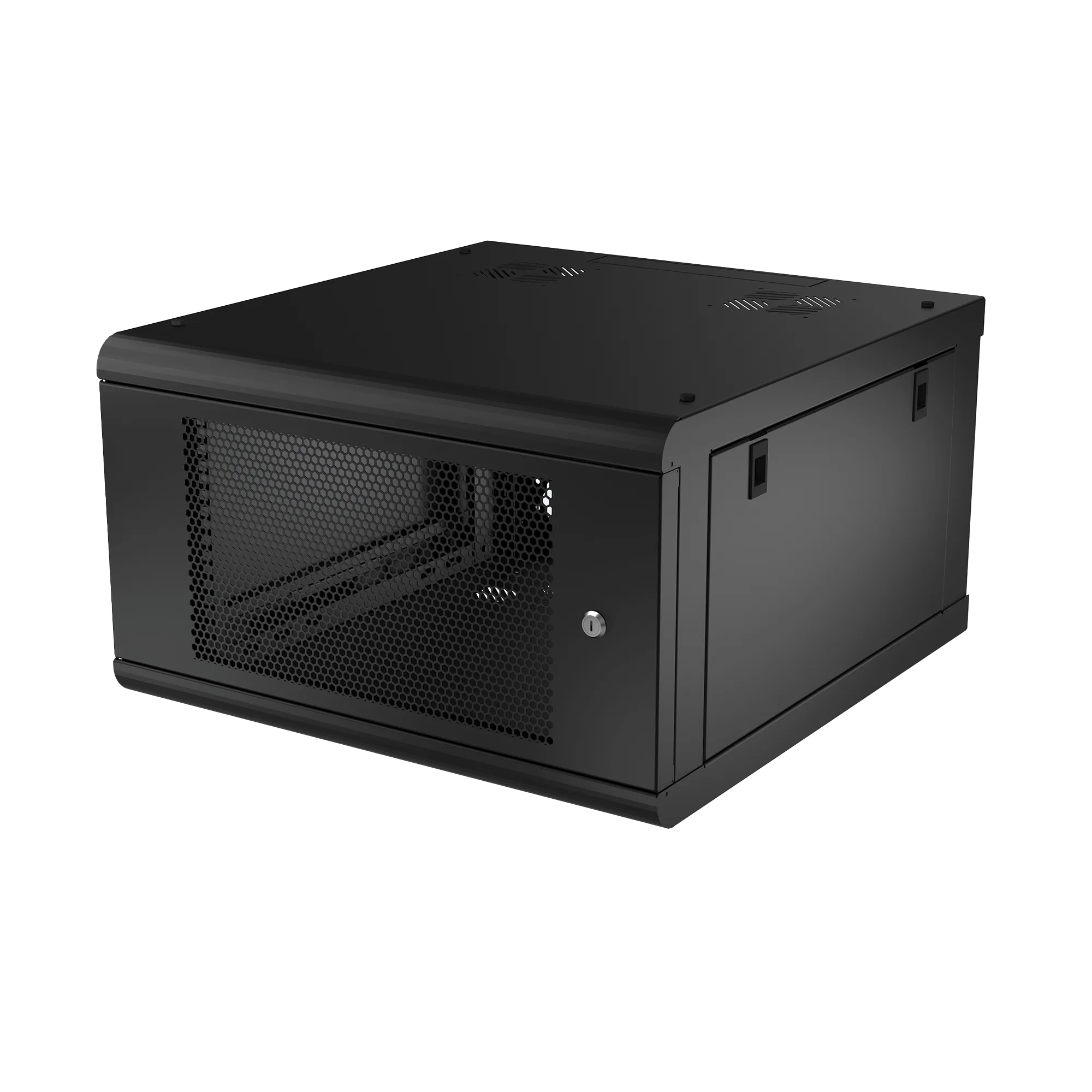 Gabinete de Pared con Puerta Perforada, 635mm de Profundidad, 6U Rack de 19 in, Acero Reforzado