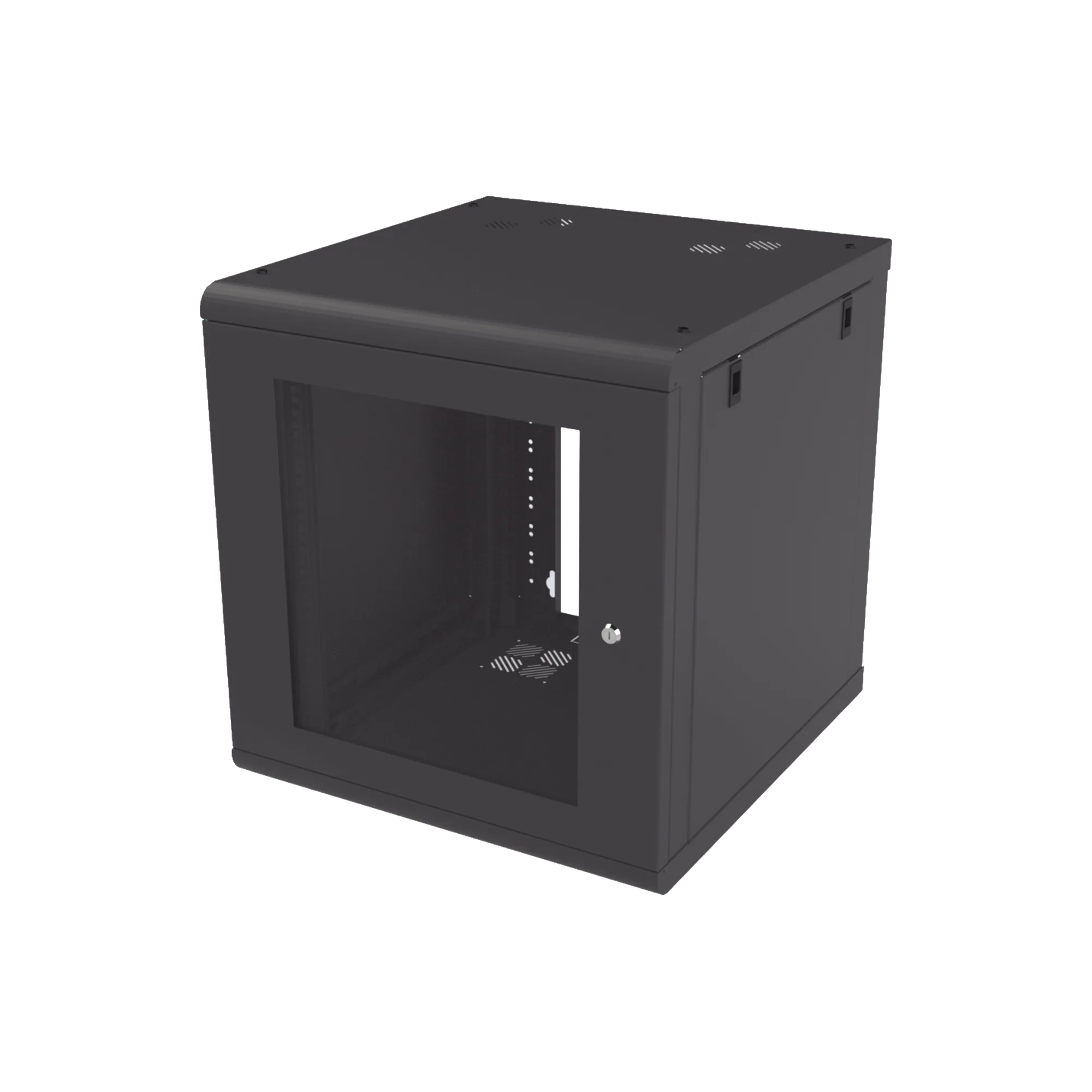 Gabinete de Pared 12U de 635 mm de Profundidad, Rack de 19 in en Acero Reforzado: Compacto y Resistente para Soluciones Profesionales