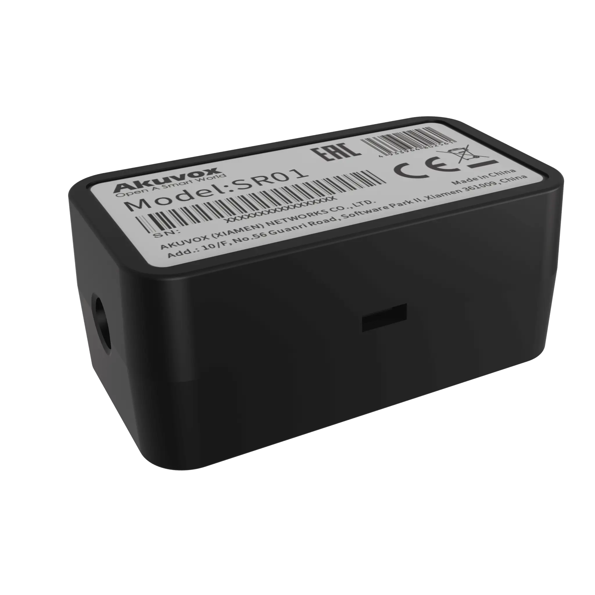 Relevador RS-485 Para Control de Puerta / Protección Contra Vandalismo / Compatible Con Frente de Calle AKUVOX / Agrega Una Puerta al Frente de Calle / Comunicación Encriptada / Compacto / Instalación en Cajas Estándar