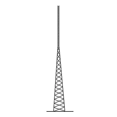 Torre Autosoportada Tubular ROHN de 33 metros Linea SSV HEAVY DUTY.