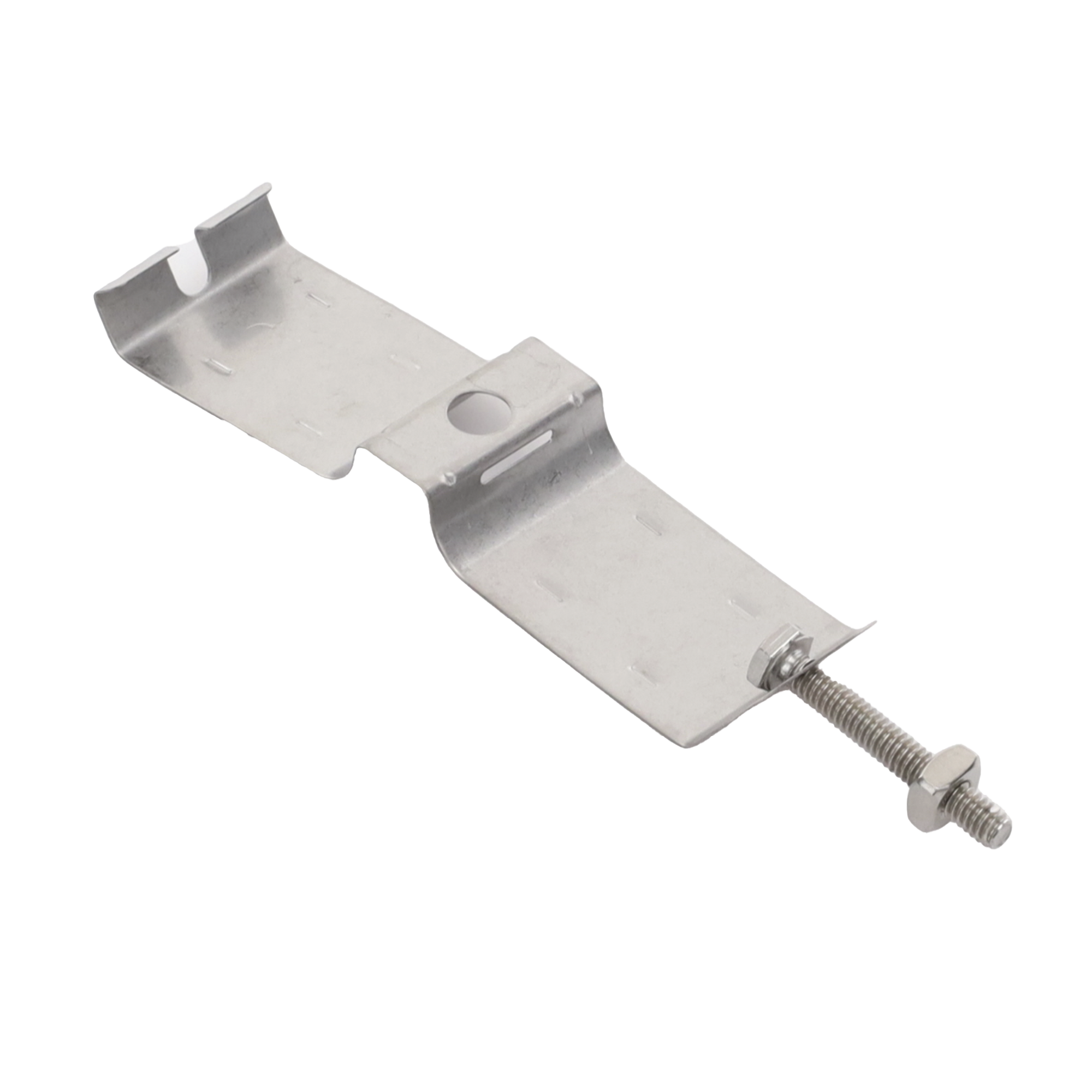 Sujetador de doble click para cable coaxial de 1 1/4″ paquete de 10 piezas.