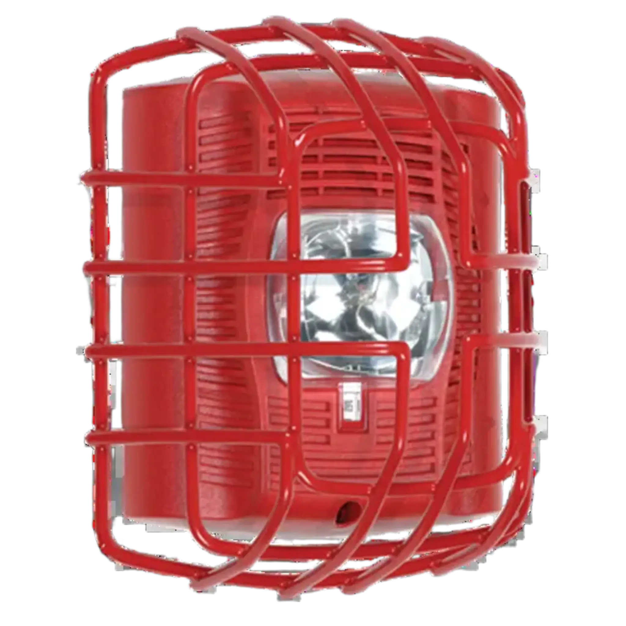 Protector De Rejilla Anti Vandalismo Y Golpes Accidentales, Color Rojo, Para Sirenas/Estrobos/Bocinas System Sensor, Montaje a Ras, 7.40″Altox6.15″Anchox3.39″Profundidad