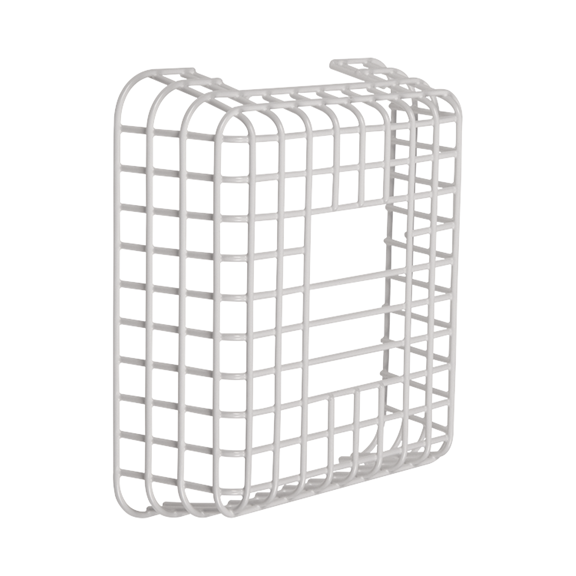 Jaula de acero FIRERAY Damage Stopper® para protección de detectores de haz óptico. Dimensiones 11.52 in (292 mm) altura x 10 in (254 mm) ancho x 3.58 in (91 mm) profundidad