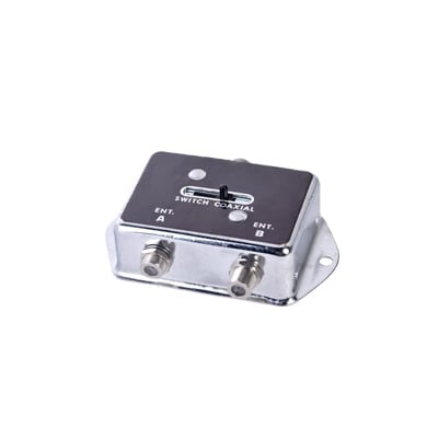 Deslizable Interruptor Coaxial A-B para CCTV, 75 Ohm, 2 Entradas/ 1 Salida, F Hembras.
