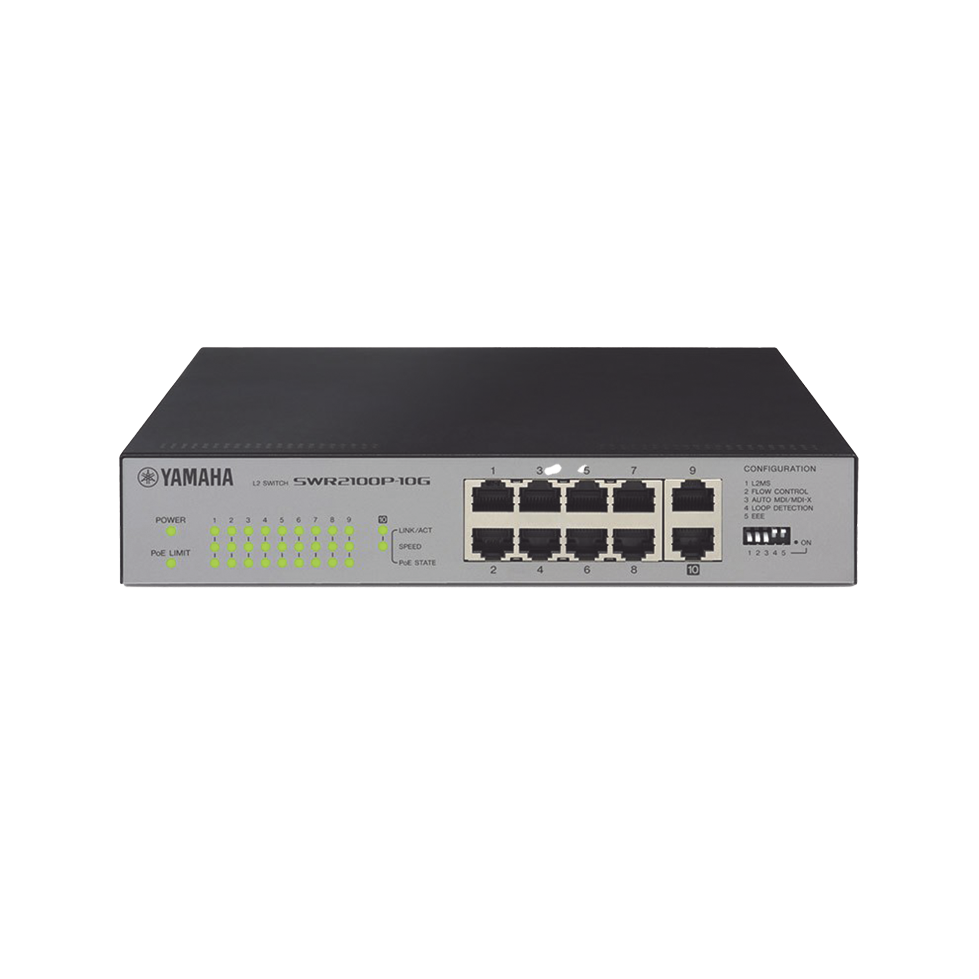SWITCH DE RED POE 10 PUERTOS OPTIMIZADO P/ REDES DANTE