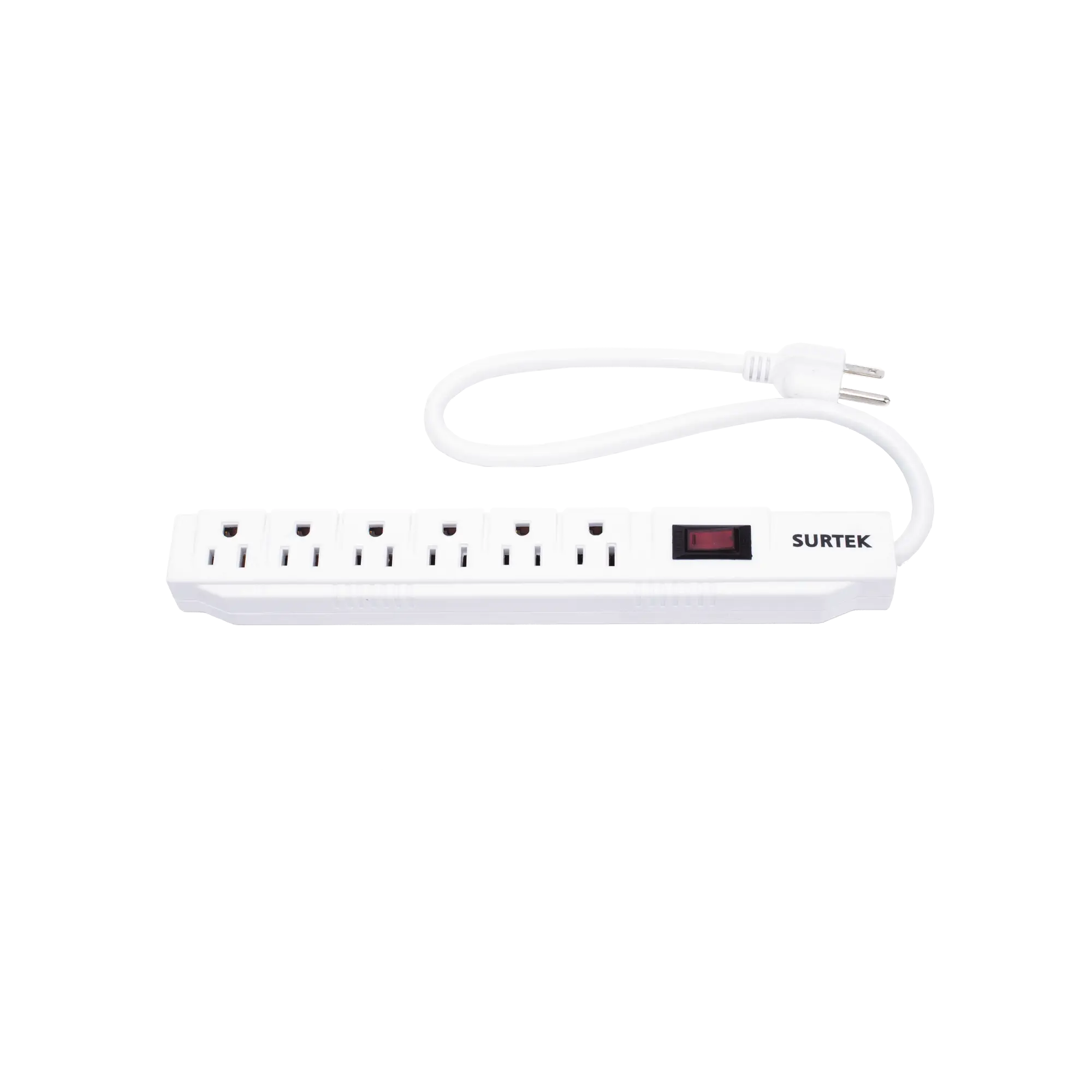 Multicontacto con Supresor de Picos 450 Joules, Voltaje de Entrada: 127 Vca NEMA 5-15P, Con 6 Salidas NEMA 5-15R.