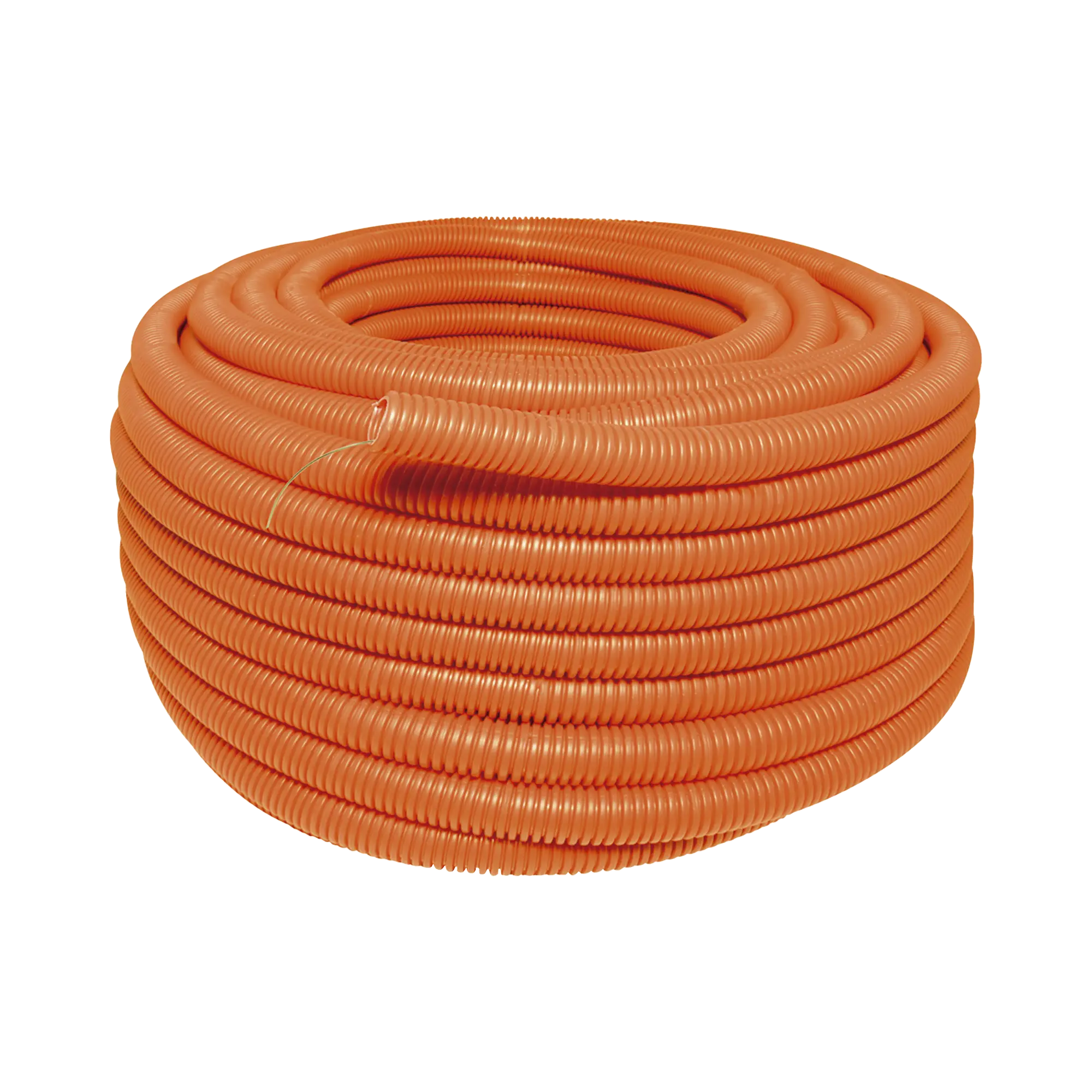 Manguera Poliducto Corrugado Flexible Naranja Reforzado de 3/4″ x 50 m Para Instalaciones Eléctricas /Polietileno Alta Densidad HDPE/ Sin guía /Resistente a Intemperie.