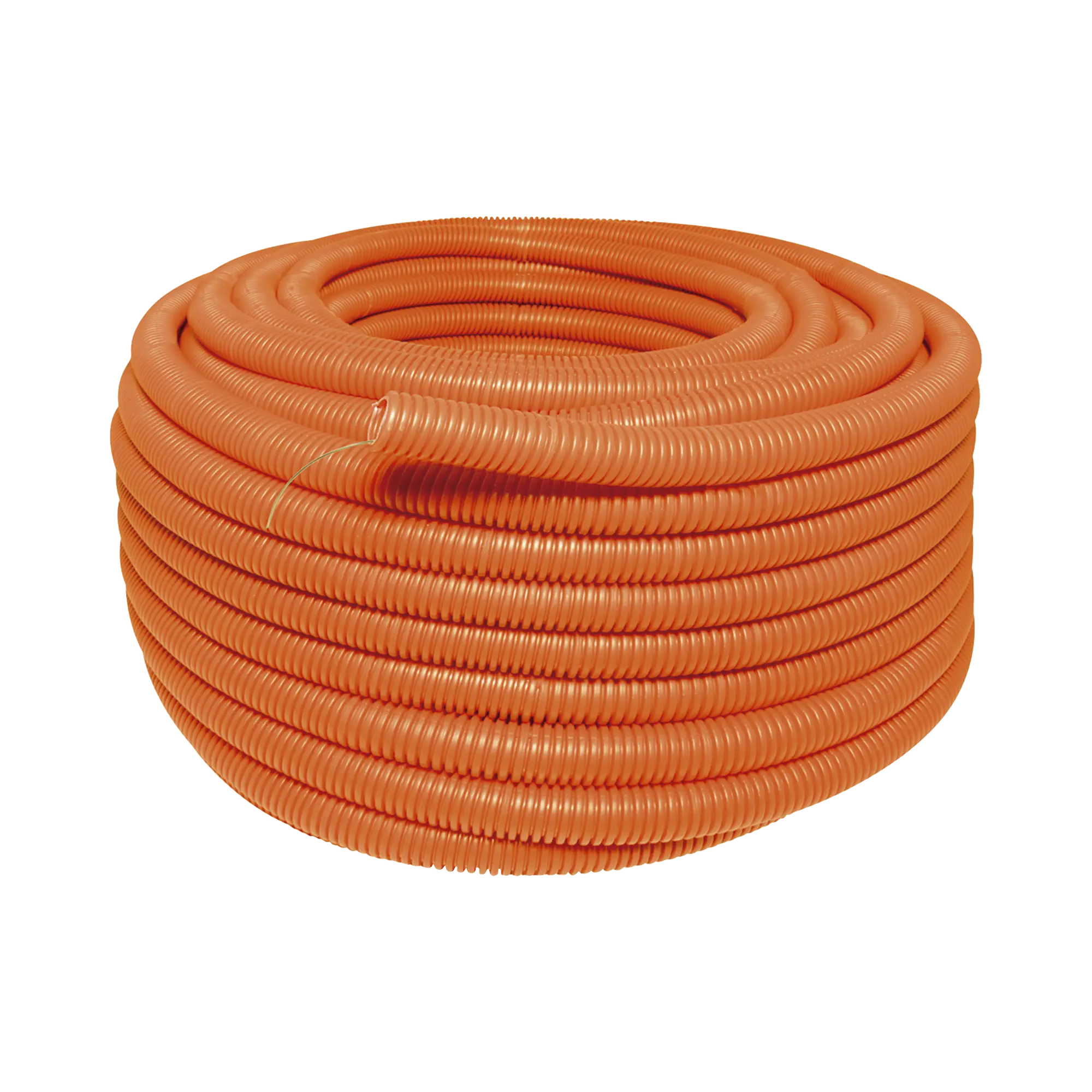 Manguera Poliducto Corrugado Flexible Naranja Reforzado de 1″ x 50 m Para Instalaciones Eléctricas /Polietileno Alta Densidad HDPE/ Sin guía /Resistente a Intemperie.
