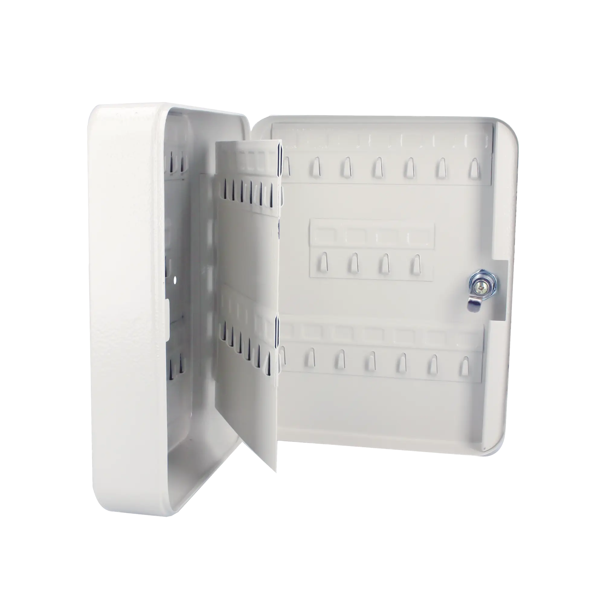 Caja para llaves con capacidad para 60 llaves/ Medidas 200 x 250 x 75 mm  (ancho x alto x profundidad)/ Fabricada en acero/ Cerradura con llave.