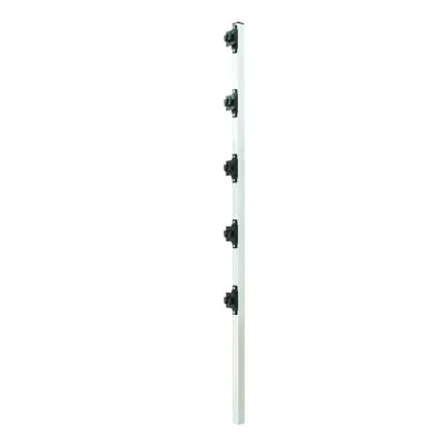 Poste de Paso de 1.2m para Cerca Electrificada de PTR Cuadrado de Aluminio de 1″ de lado con 5 Aisladores Instalados.