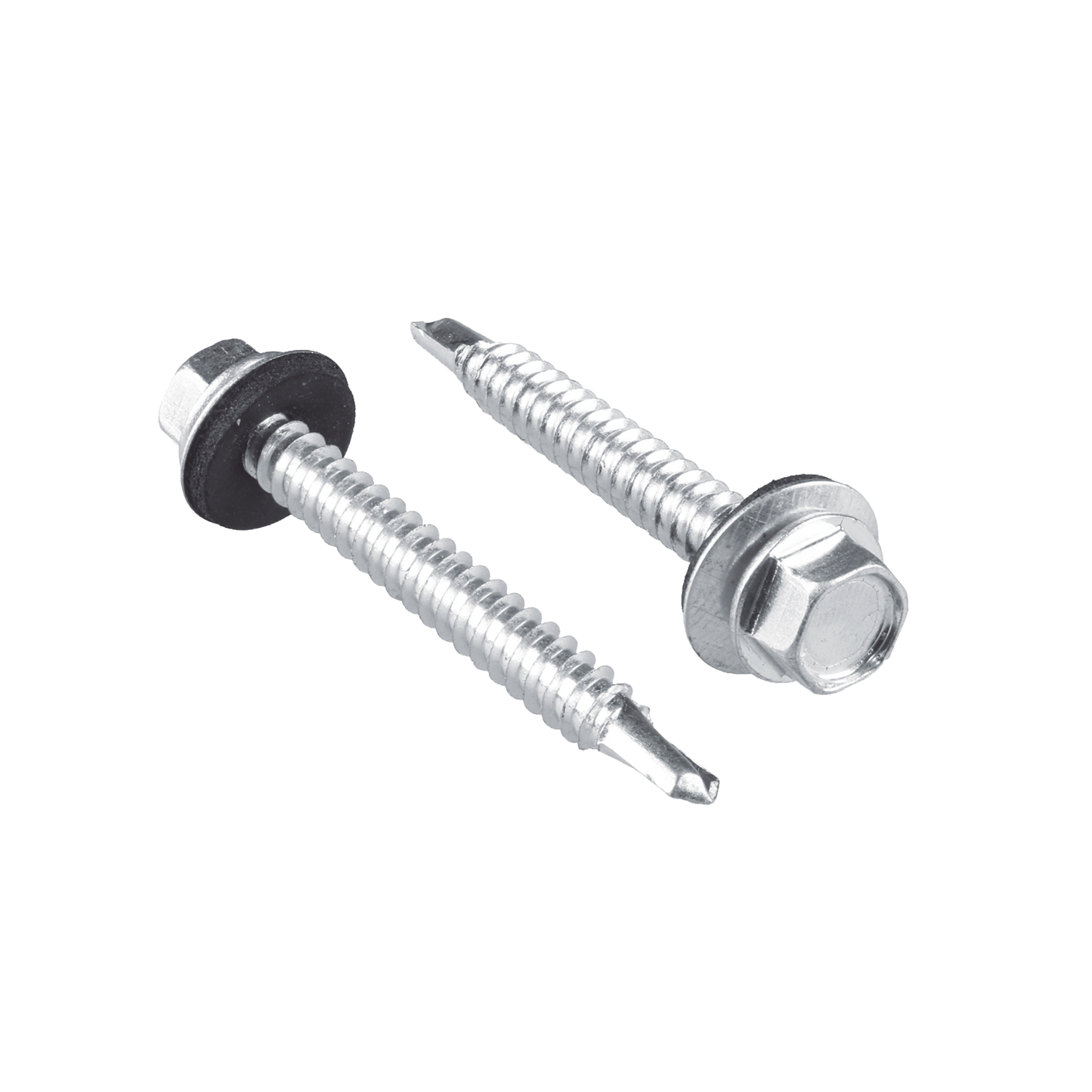 Tornillo – Pija cabeza hexagonal con rondana y punta de broca #14 x 2″, 50 piezas.