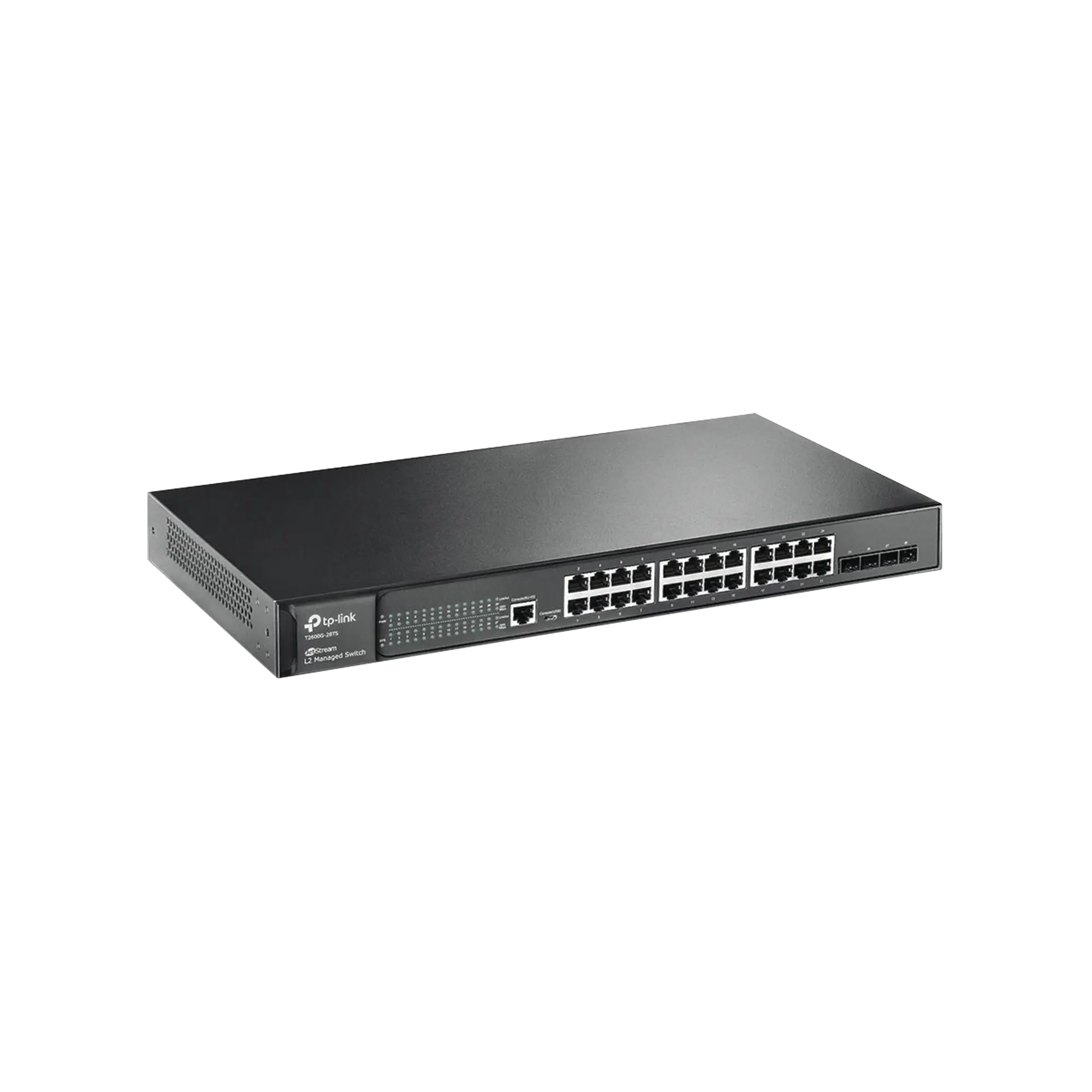 Switch JetStream Gigabit administrable Capa 2, 24 puertos 10/100/1000 Mbps + 4 puertos SFP