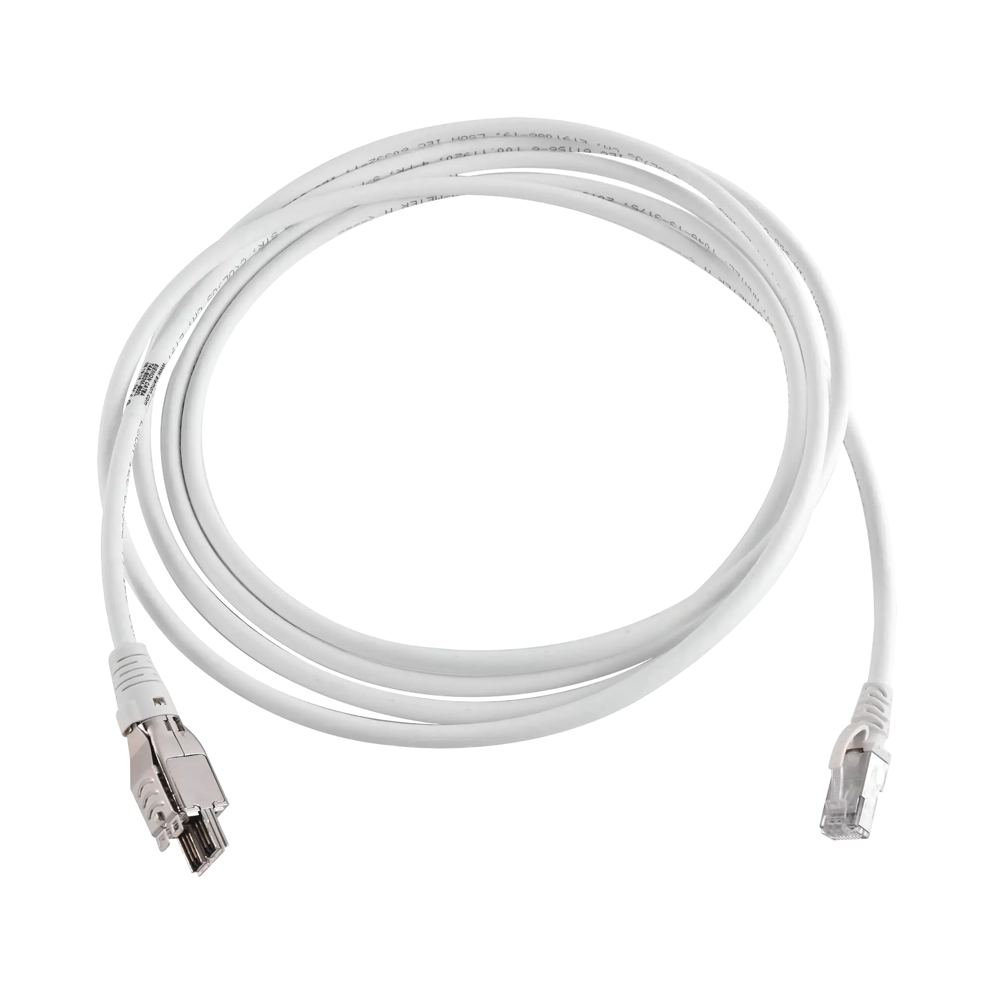 Patch Cord TERA Cat6A 1/10G Ethernet, de 4 pares y conector modular, LS0H, Color Marfil, 15m