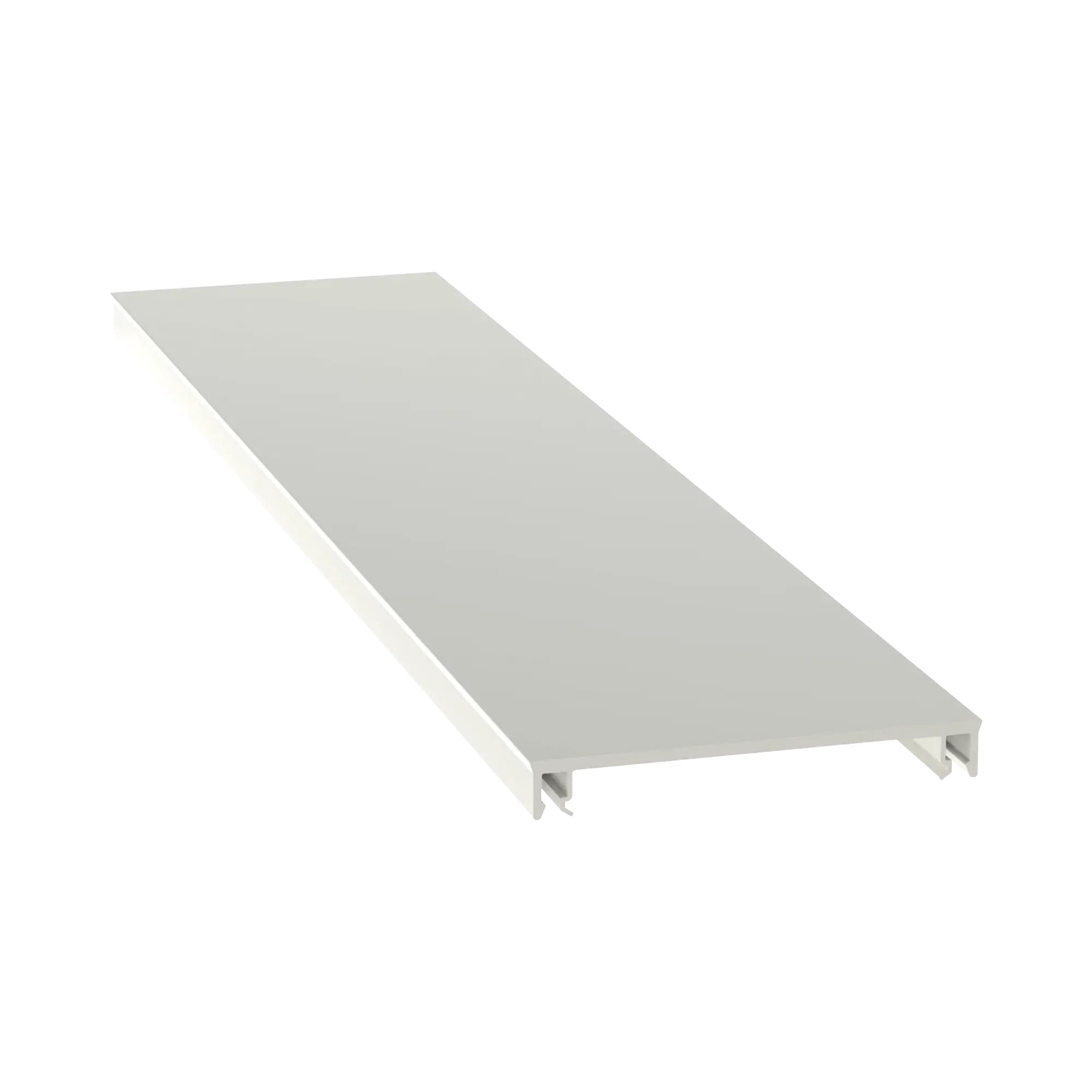 Cubierta para canaleta T-70, de PVC rígido, 70.1 x 9.1 x 2400 mm, Color Blanco Mate