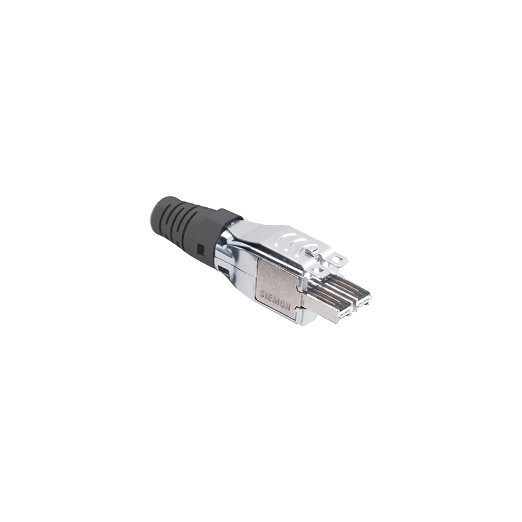 Plug TERA de 4 pares, Compatible con cable solido de 0.64 - 0.55mm (22 - 23 AWG) S/FTP y F/FTP, Color negro