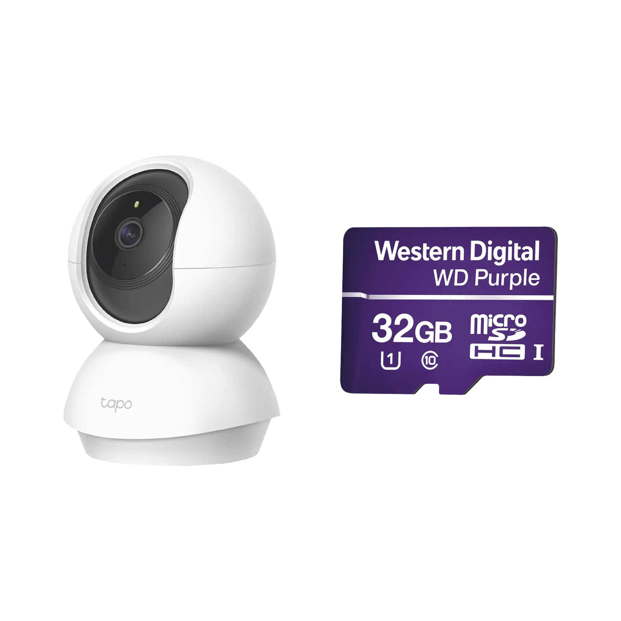 Kit de Cámara IP Wi-Fi / Incluye 1 Pieza Modelo TAPOC200 / 2 Megapixel / Audio Doble Vía /  Utiliza La App Tapo / 1 Memoria Micro SD Modelo  Mod WD32MSD