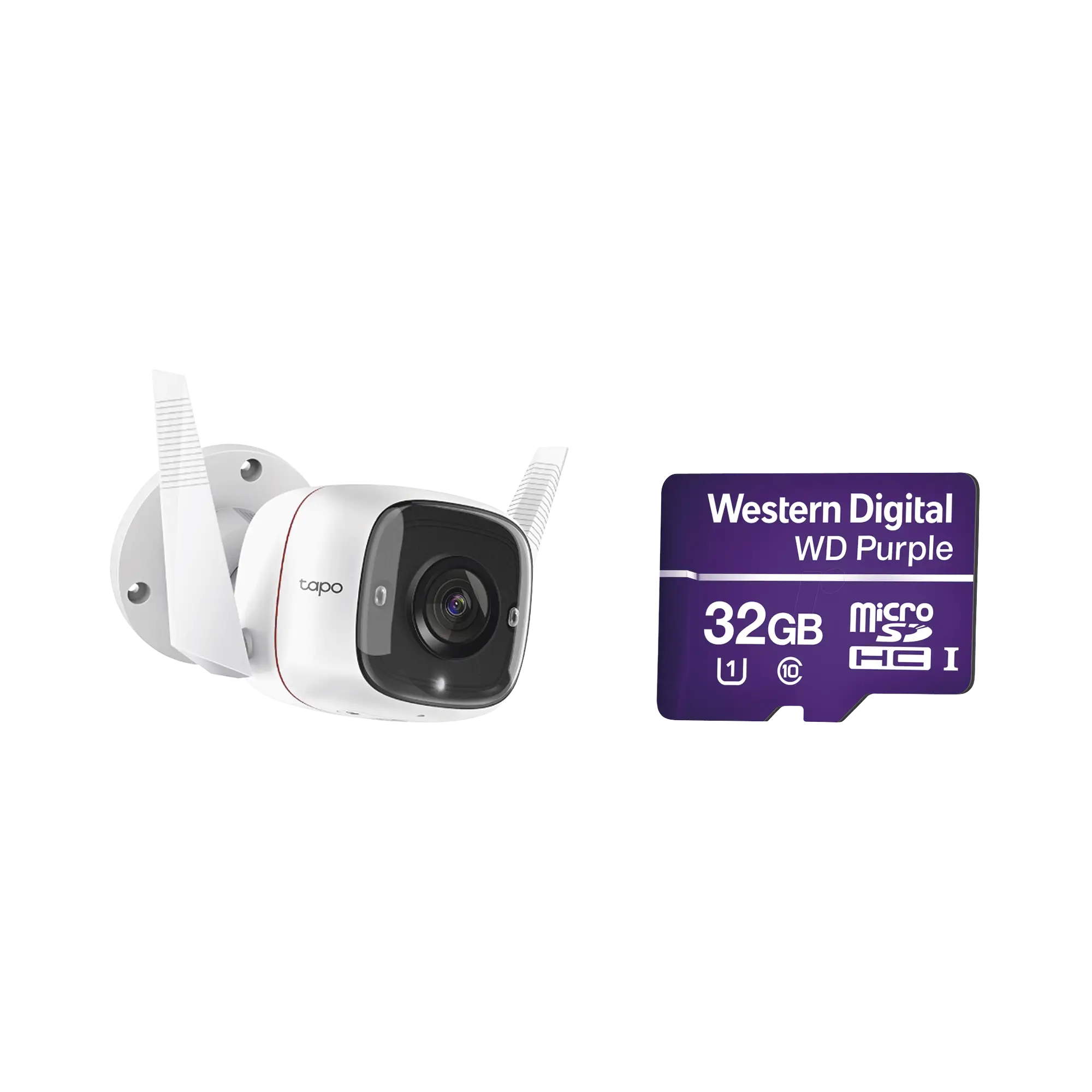 Kit de Cámara IP Wi-Fi / Incluye 1 Pieza Modelo TAPOC310 / 2 Megapixel / Audio Doble Vía / Utiliza la App Tapo / 1 Memoria Micro SD Modelo WD32MSD