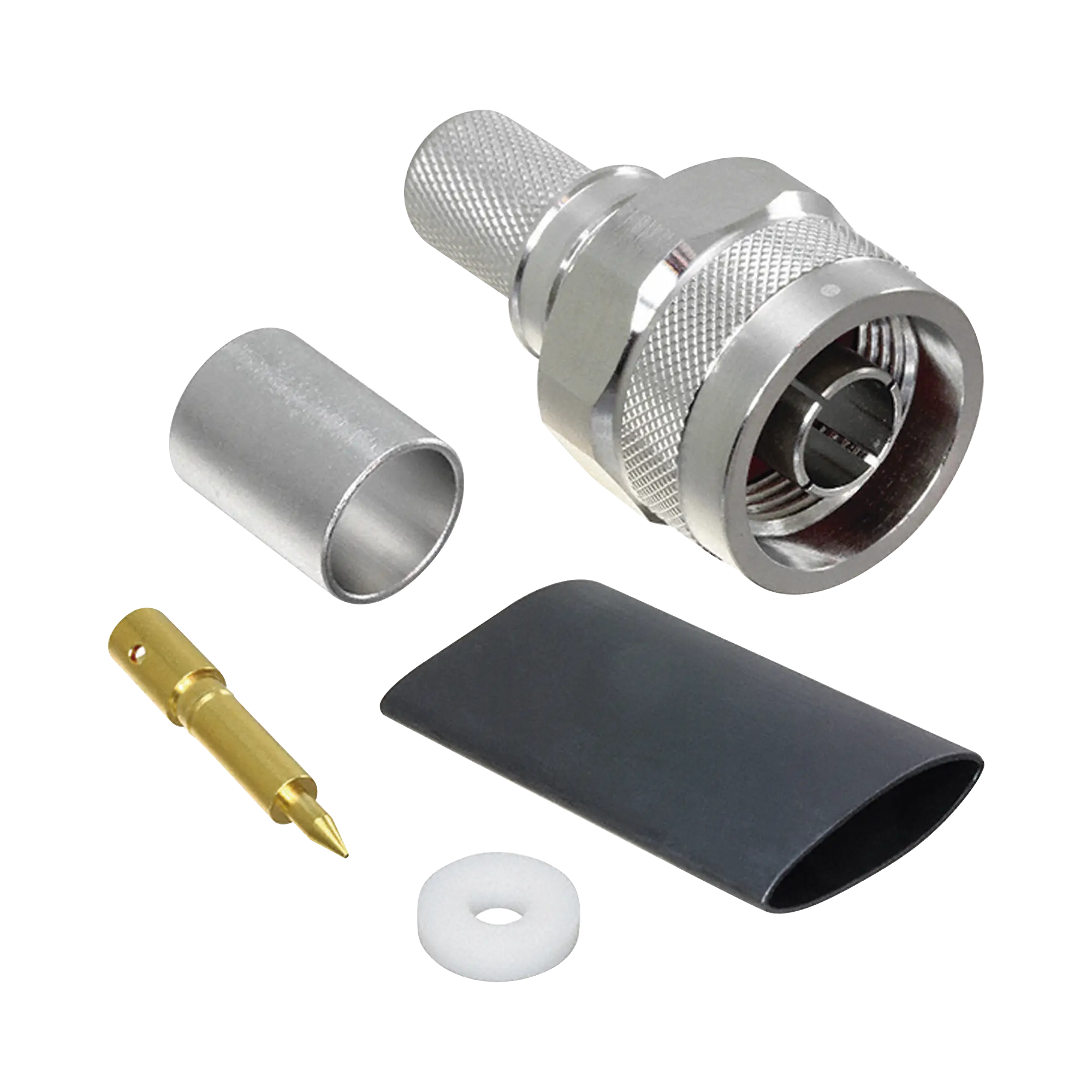 Conector N Macho Plegable Hex. con Pin Soldable para cables Tipo RG8