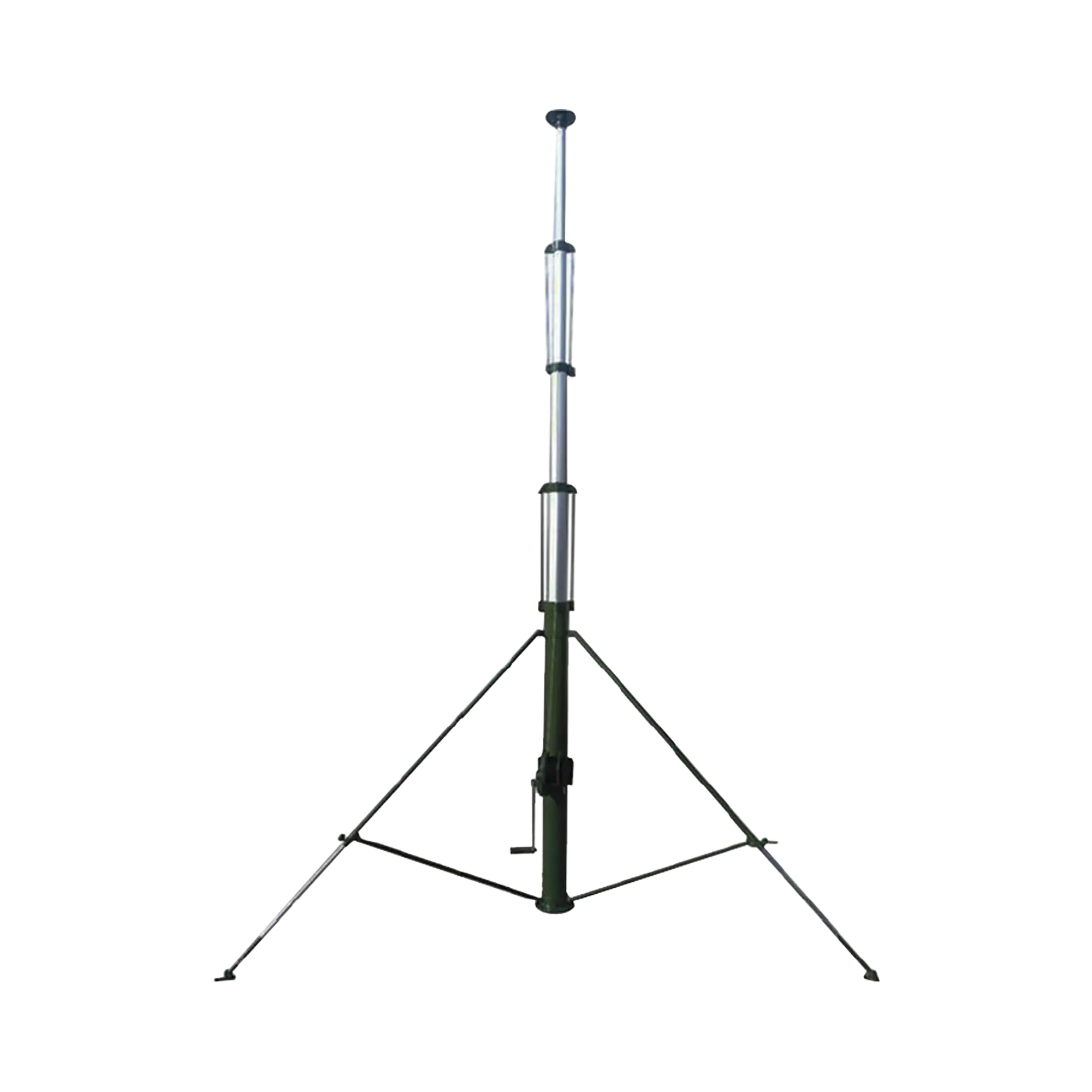 Mástil Telescópico Retraible Manual de 9 metros con Accesorios. Incluye Tripie.
