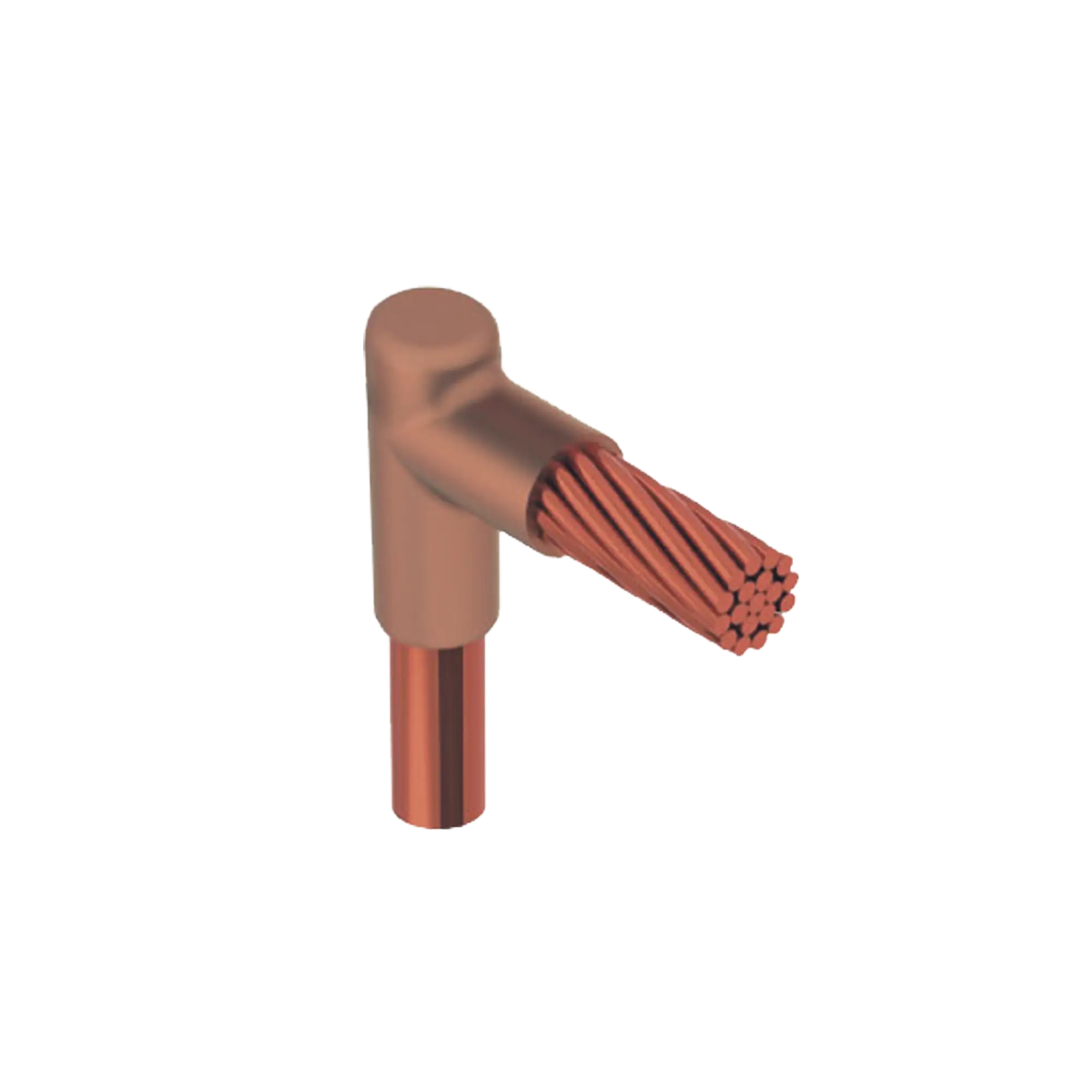 Molde para Soldadura Exotermica Tipo L, tope varilla 5/8 In a Cable 2/0 Awg