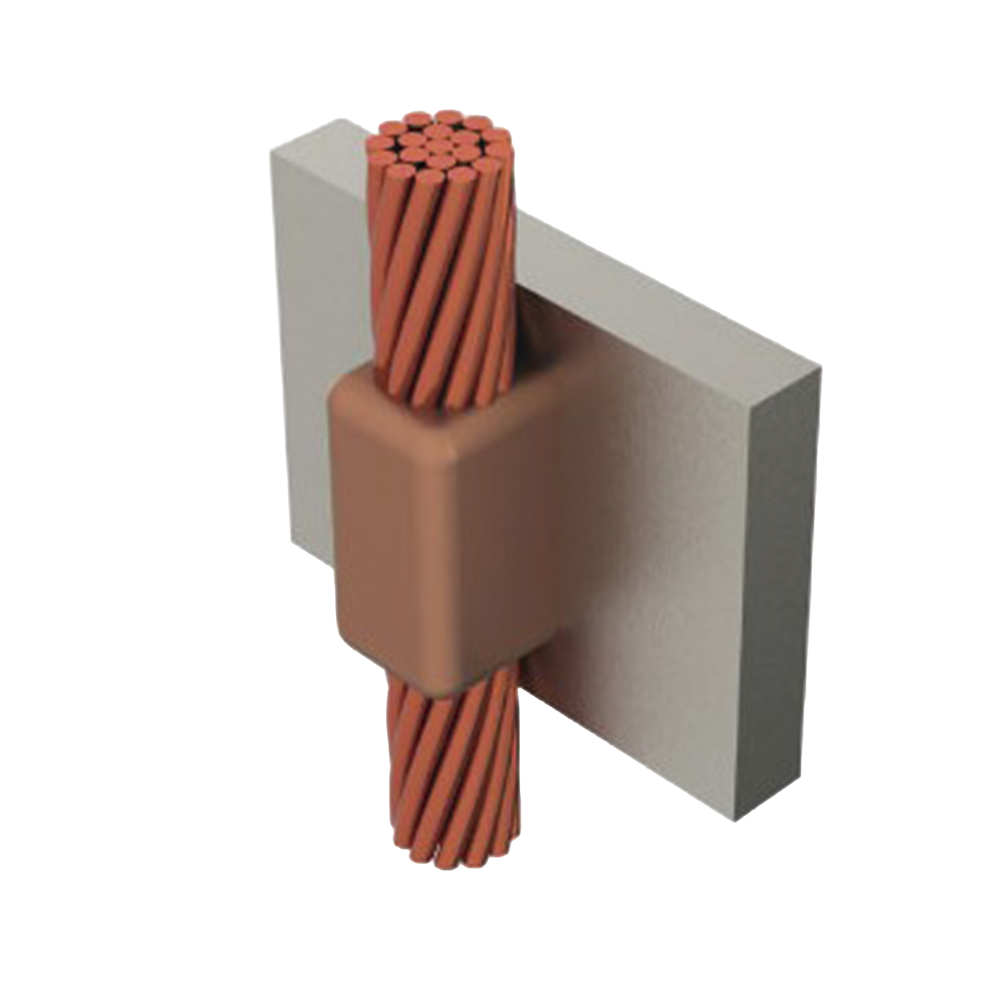 Molde para soldadura exotermica cable de paso vertical cal.4/0 a Placa Vertical.