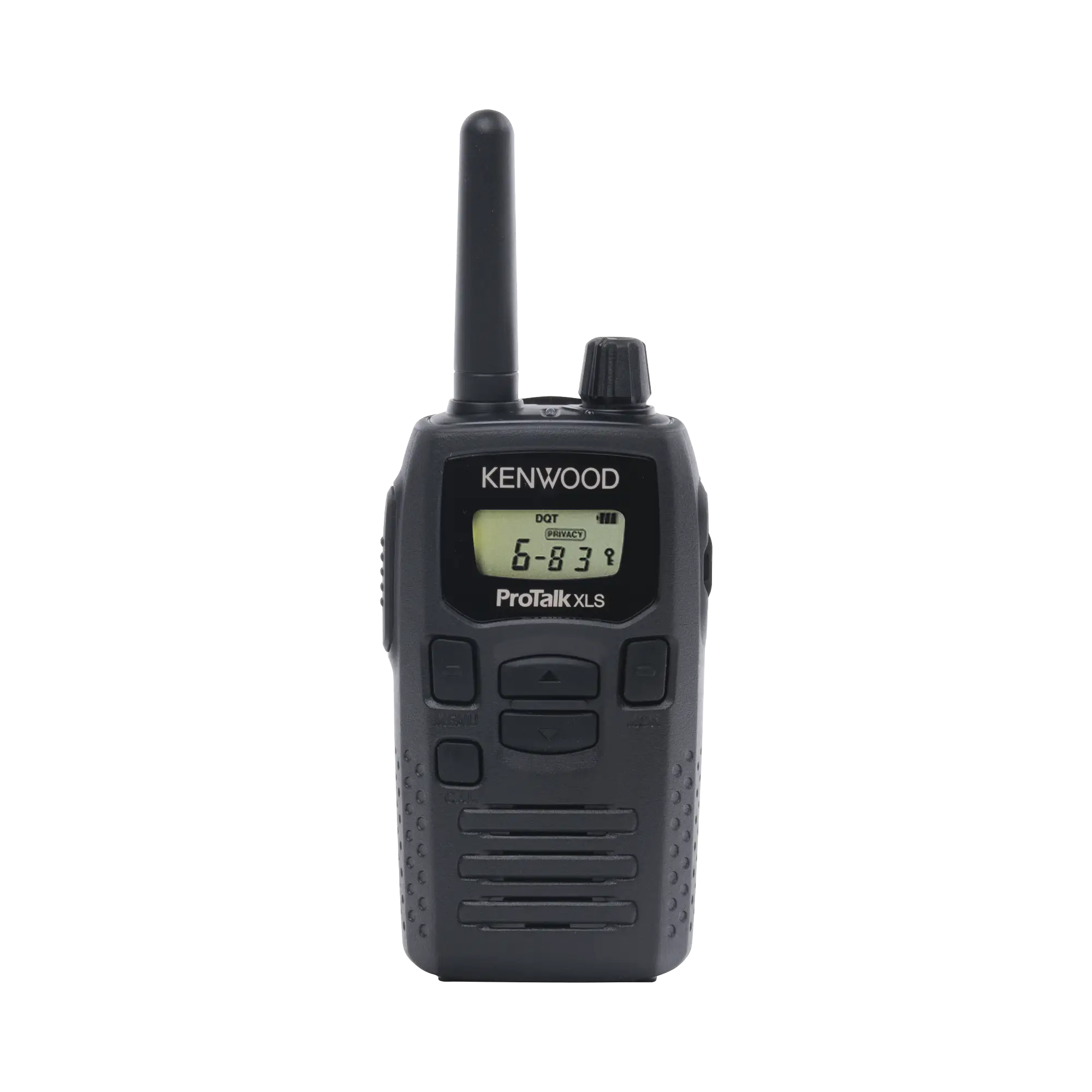 450-470 MHz, 16 canales, 1.5 Watts, VOX, Scaner, Incluye antena, batería, cargador y clip.