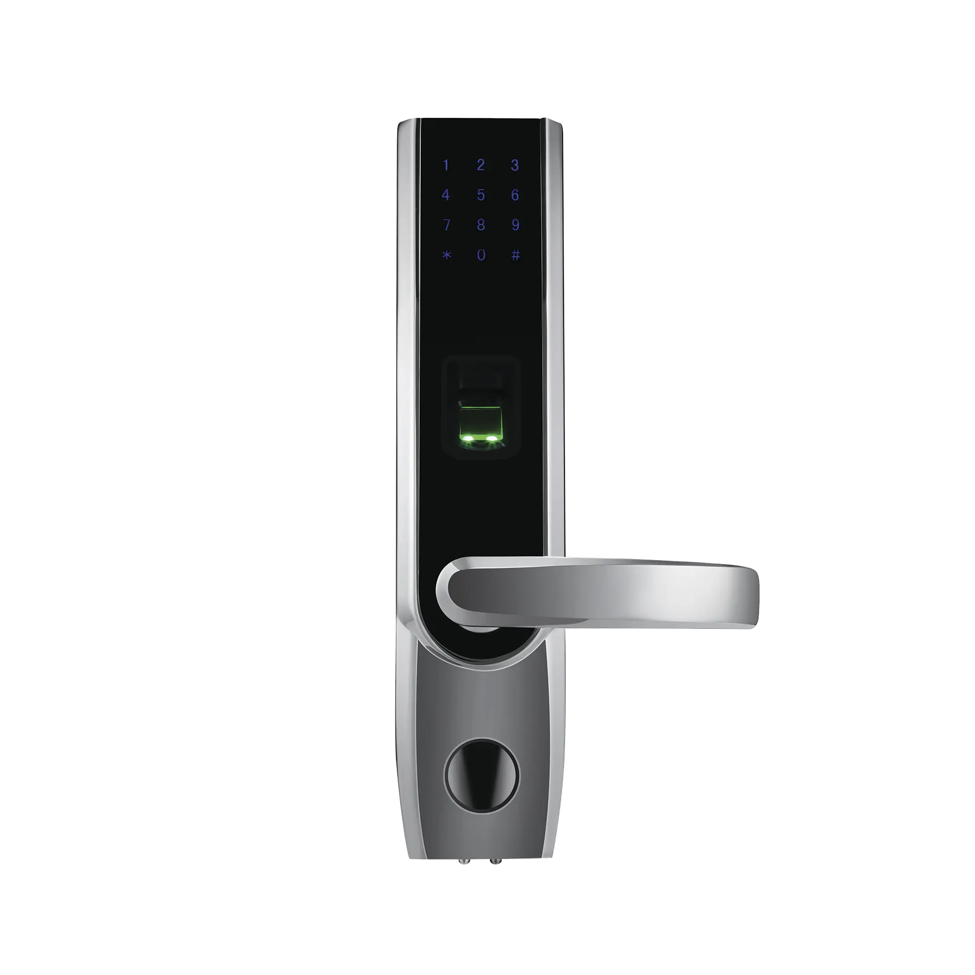 Cerradura autónoma derecha bluetooth de huella digital, tarjeta de proximidad y contraseña / APP ZK Smart Key